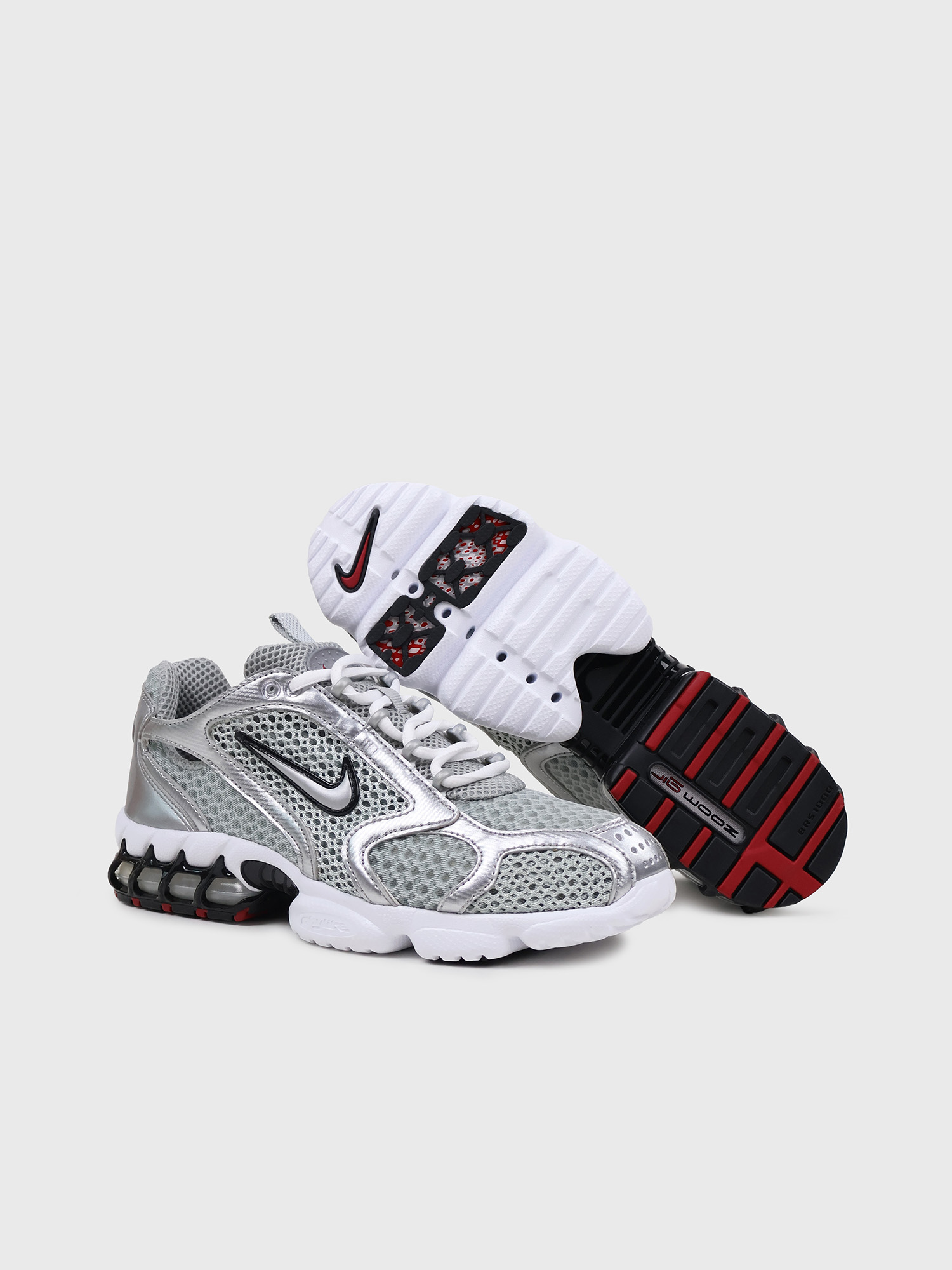 Кроссовки Nike Air Zoom Spiridon Cage 2 Lt smoke grey / Mtlc silver