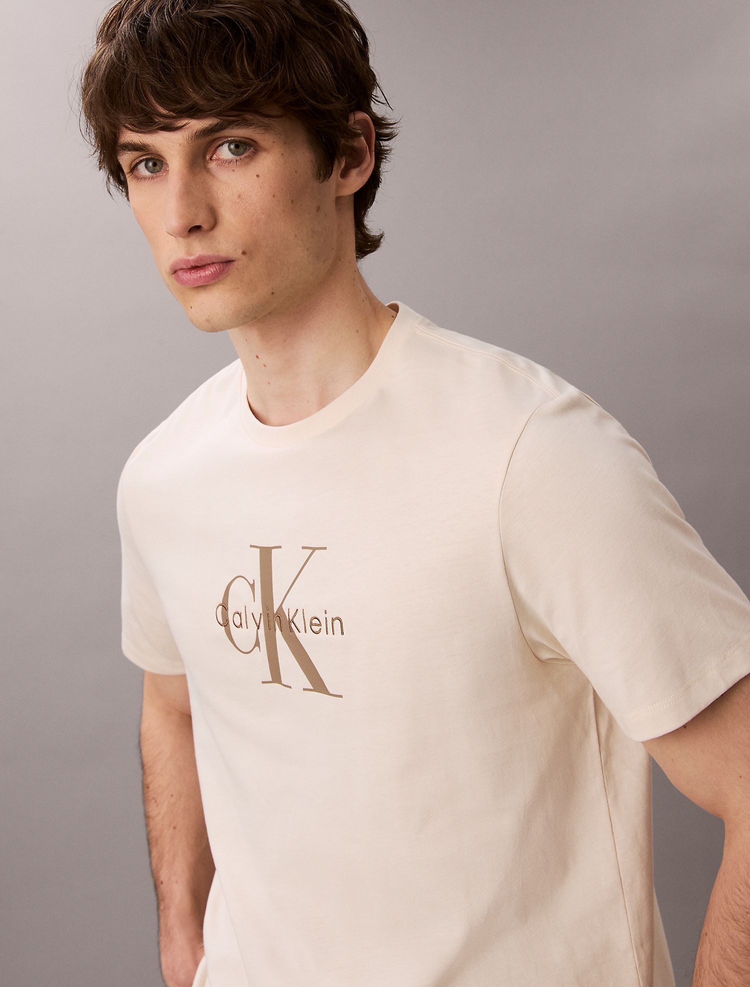 Футболка Calvin Klein Monologo Chalk