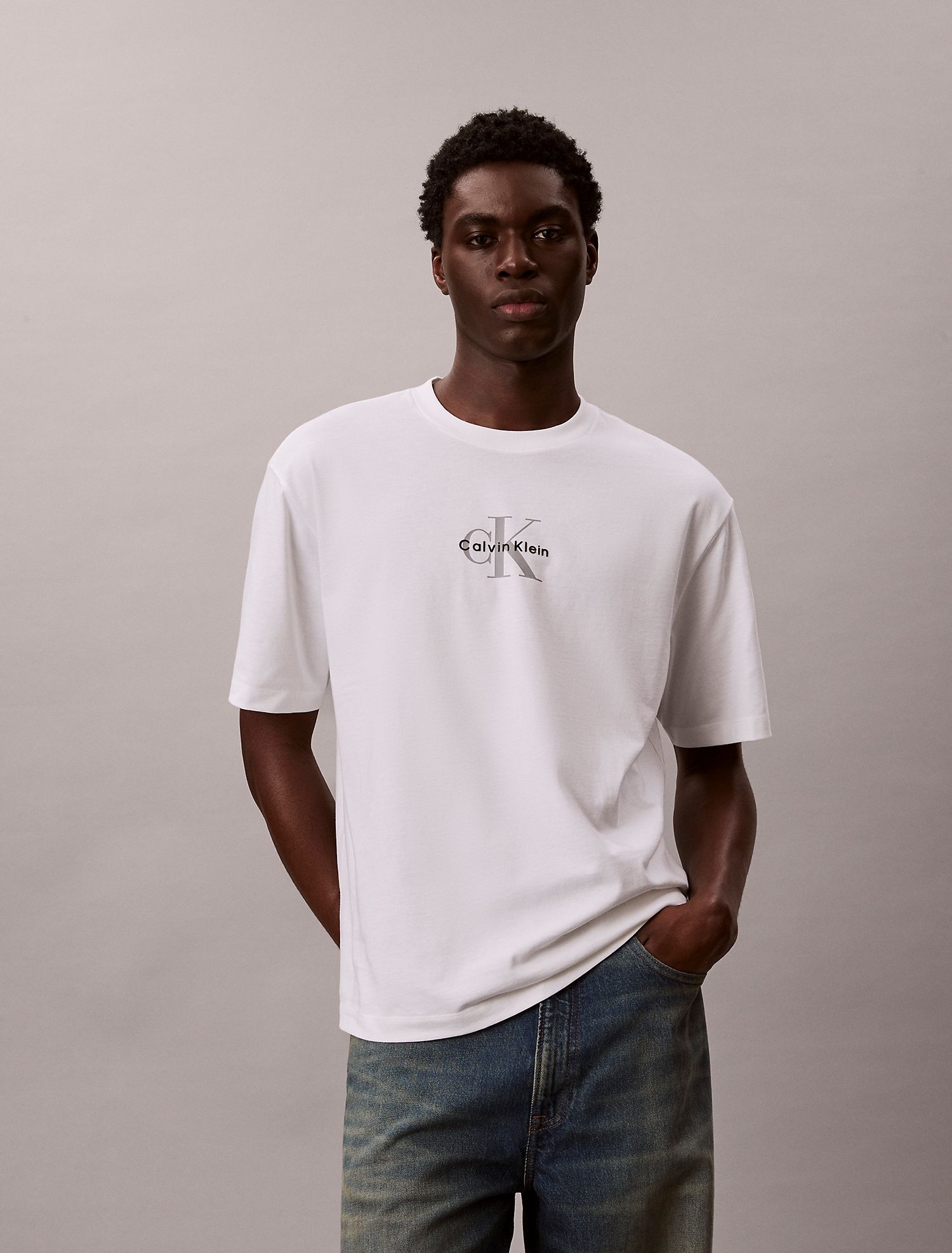 Футболка Calvin Klein Monologo Relaxed Tee Bright White