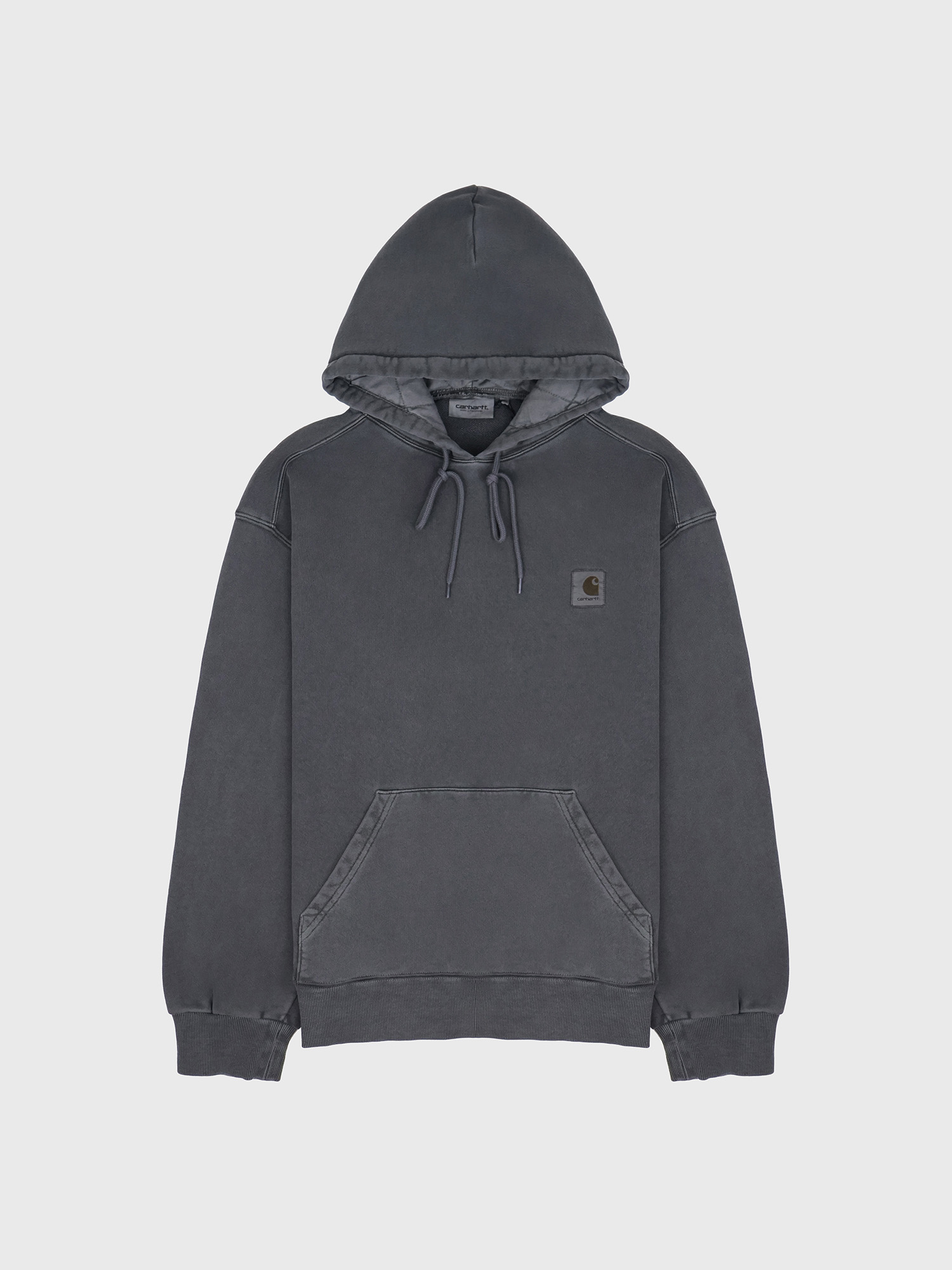 Худи Carhartt WIP Nelson Black, Garment dyed