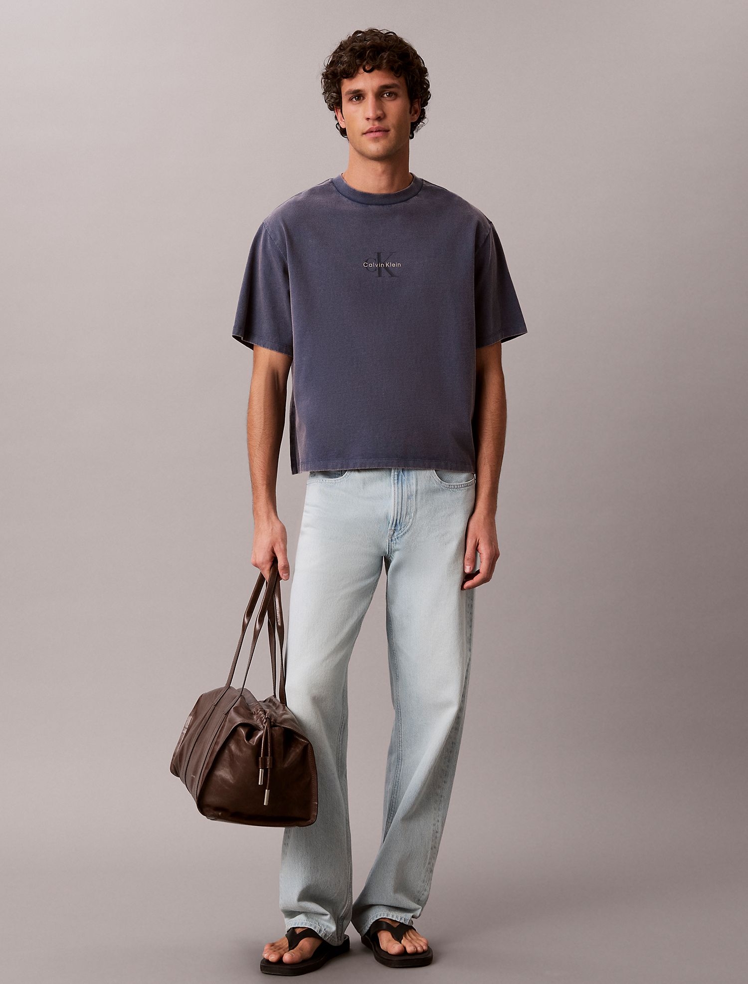 Футболка Calvin Klein Monologo 90s Fit Dark Denim