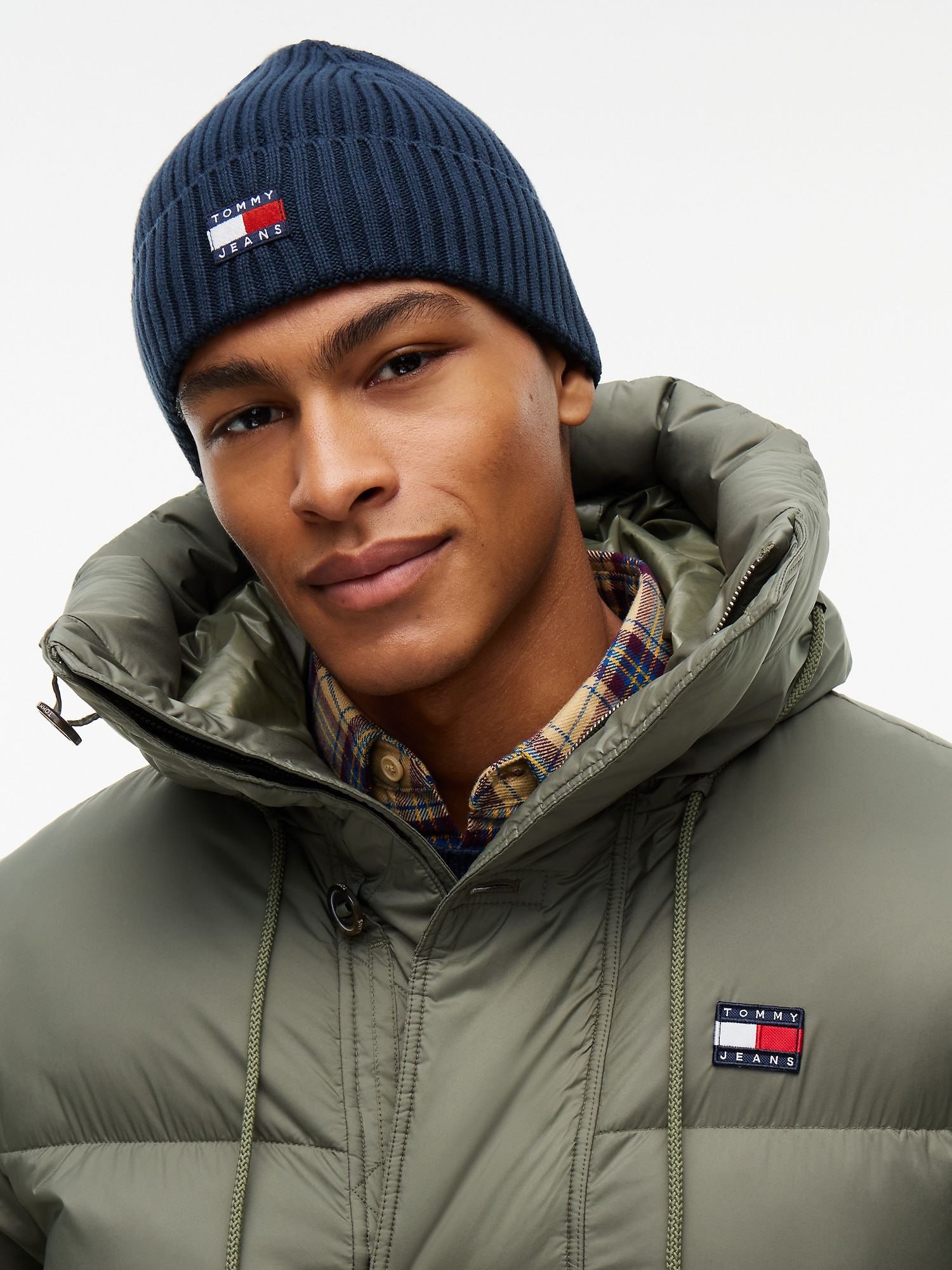 Шапка Tommy Jeans Badge Rib-Knit Beanie Dark Night Navy
