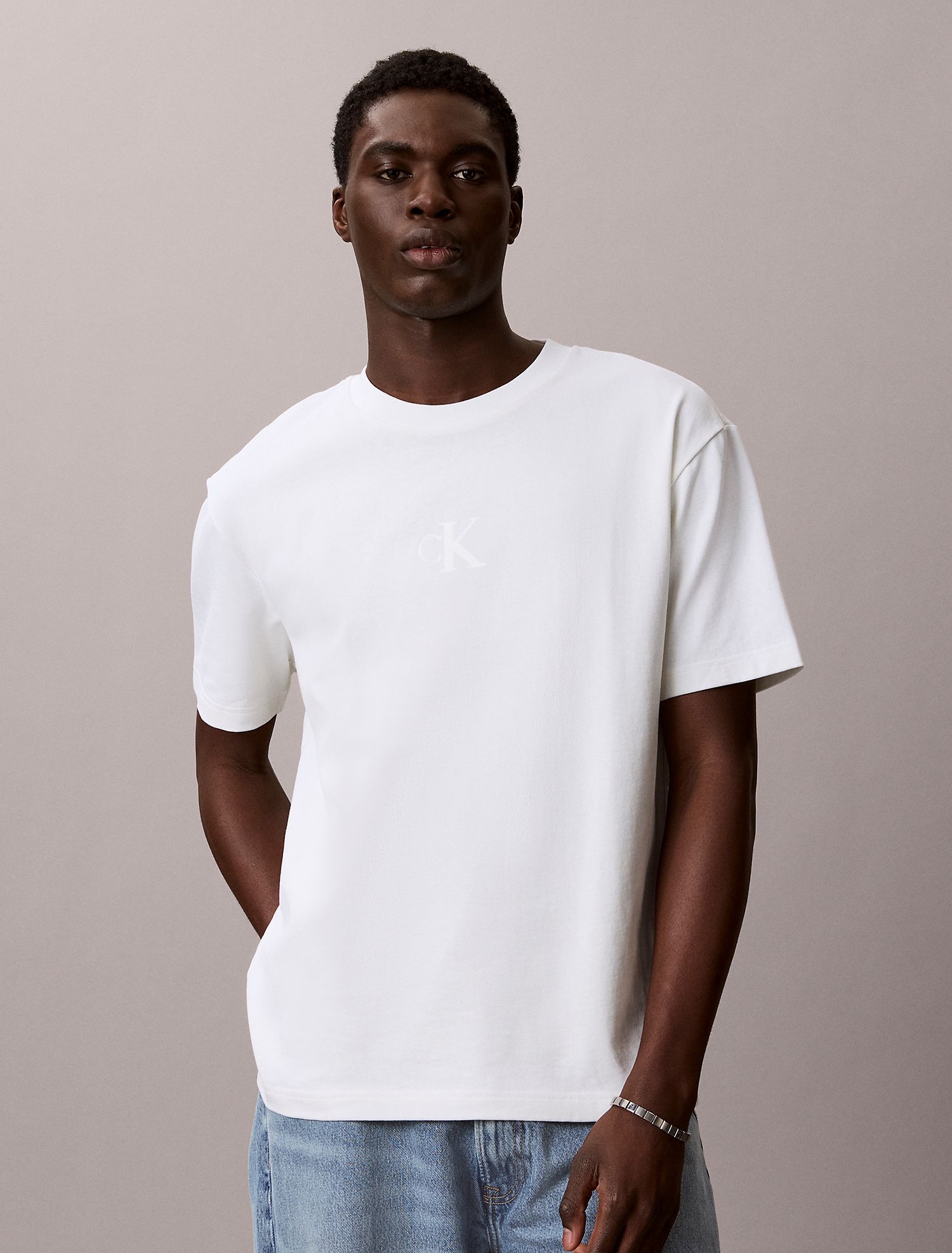 Футболка Calvin Klein Liquid Monologo Graphic Bright White
