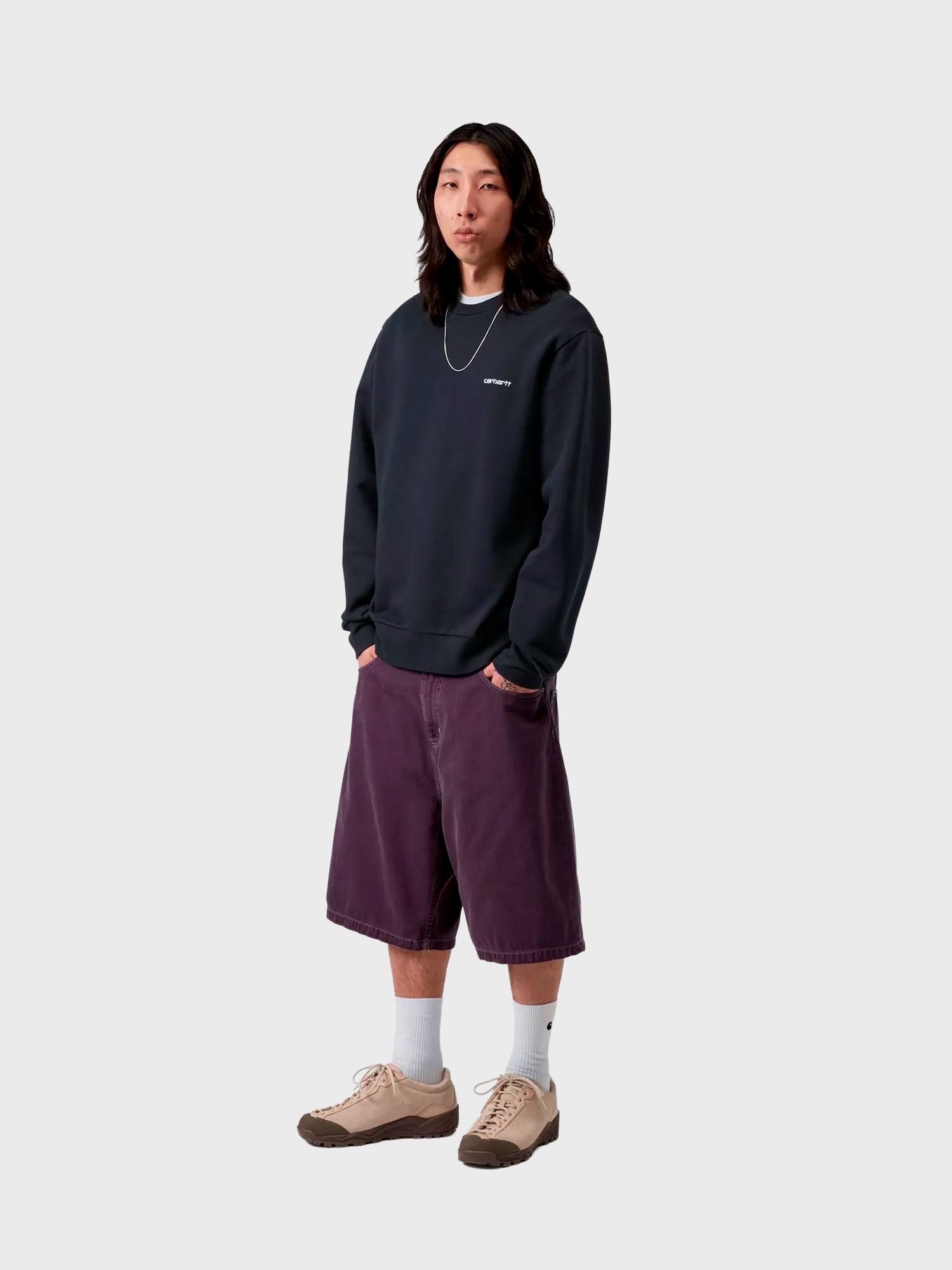 Свитшот Carhartt WIP Script Embroidery Deep Night