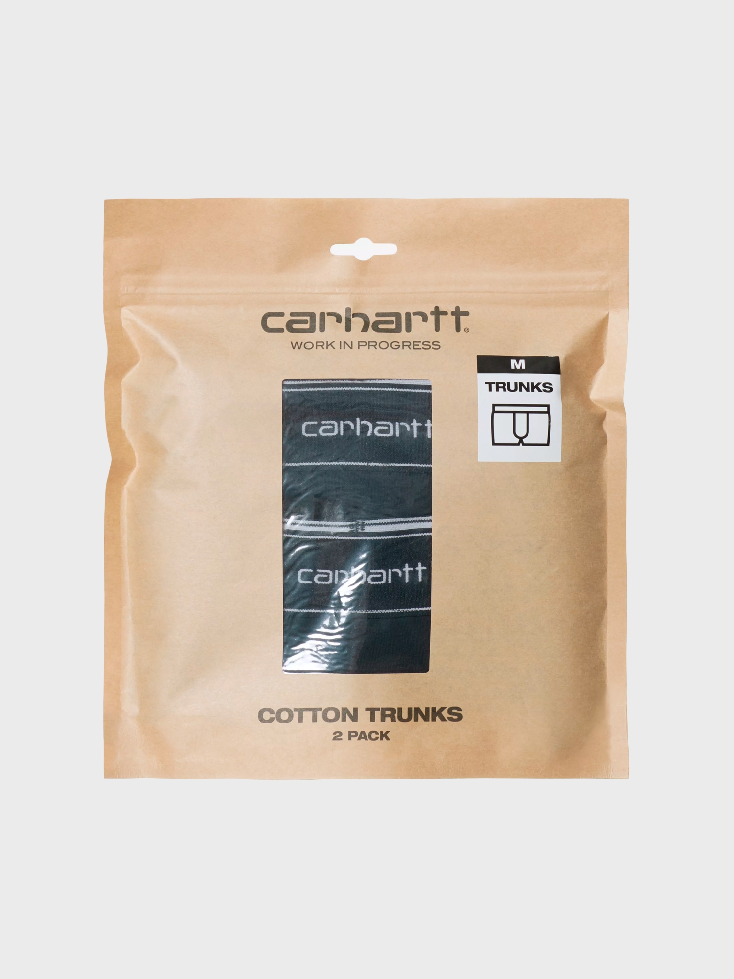 Мужские трусы боксеры-транки Carhartt WIP Cotton Black + Black