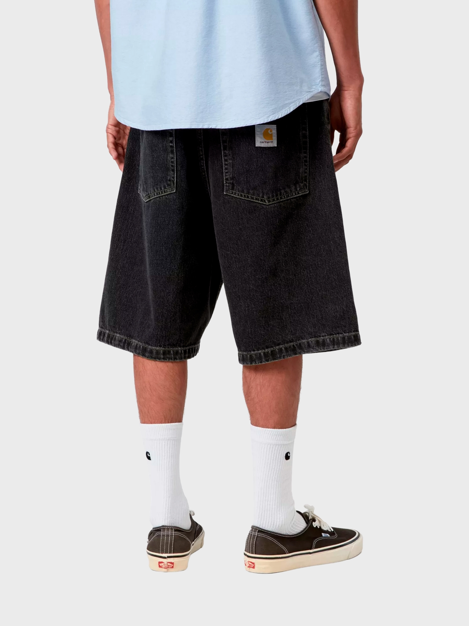 Шорты Carhartt WIP Brandon Black, Stone washed