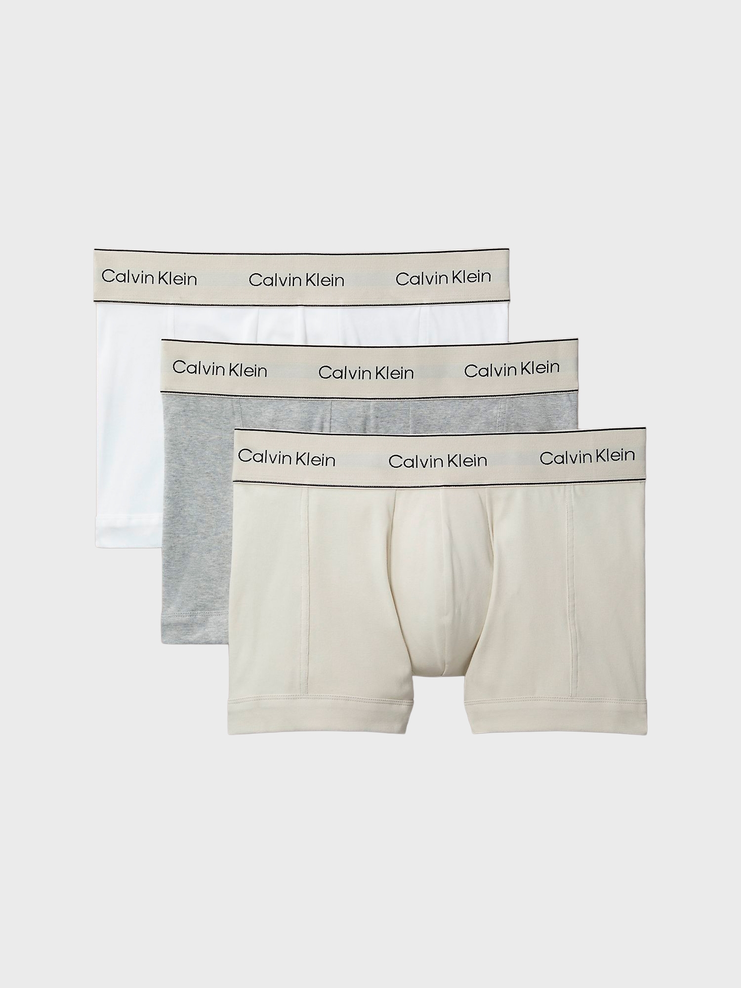 Мужские трусы боксеры-транки Calvin Klein Heritage Cotton Stretch Oyster Gray Multi