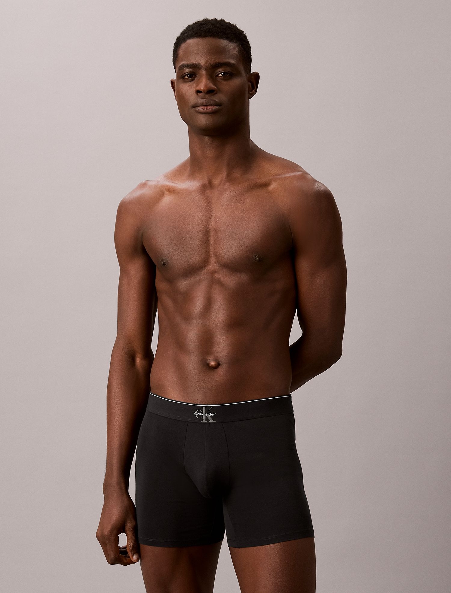 Мужские трусы боксеры-брифы Calvin Klein Graphic Monogram Cotton Stretch Black