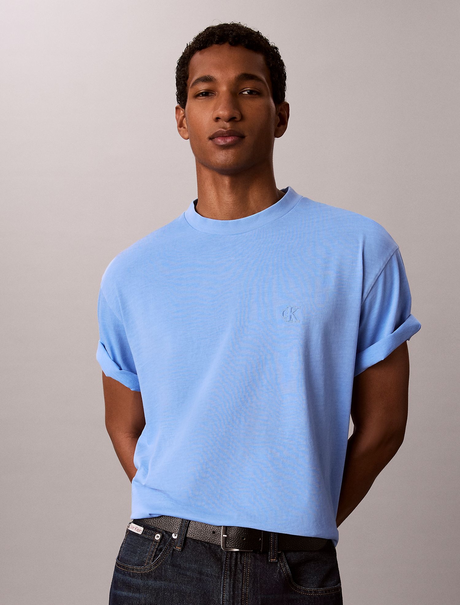 Футболка Calvin Klein Tonal Monogram Relaxed Blue Descent