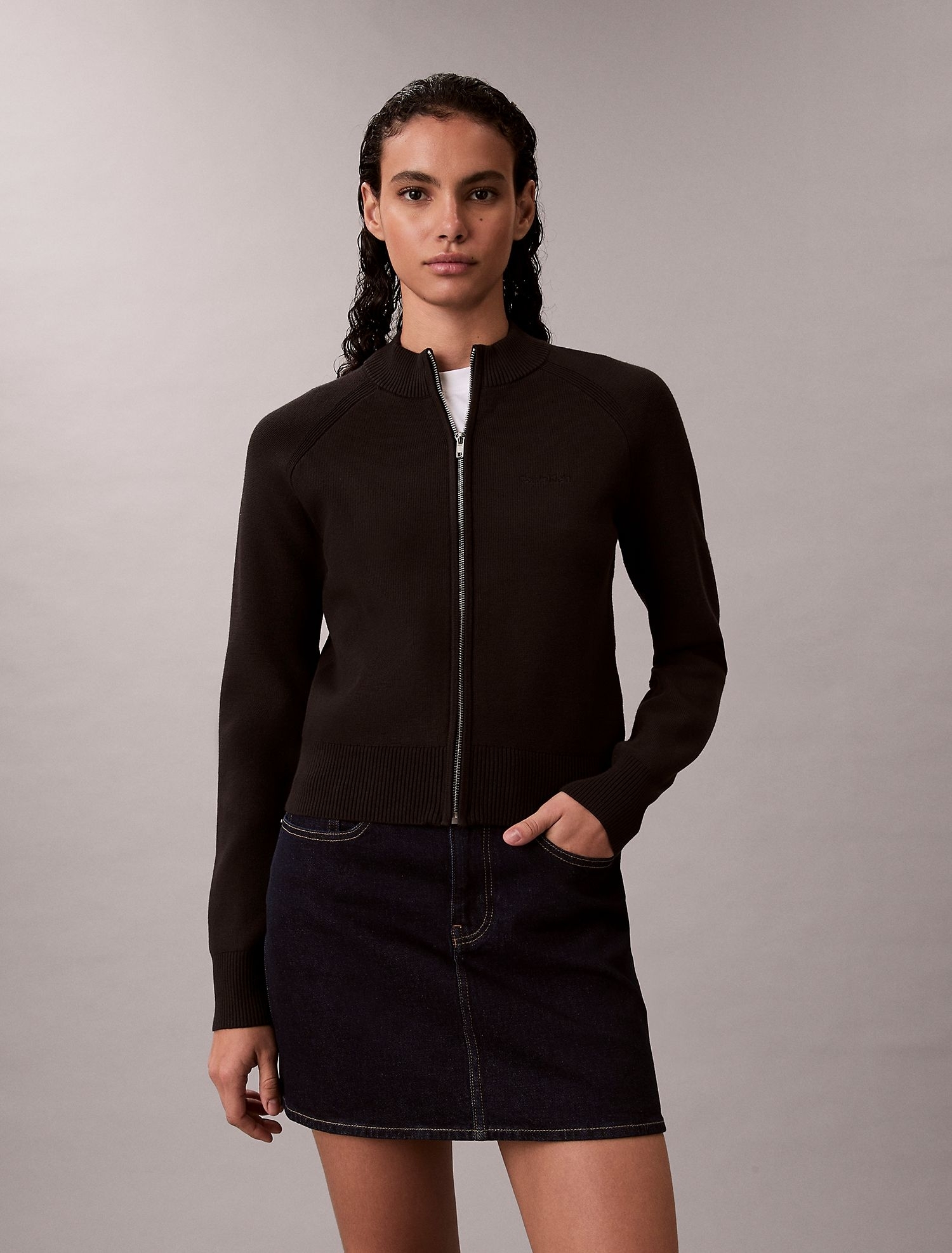 Свитер Calvin Klein Tech Knit Zip Sweater Black