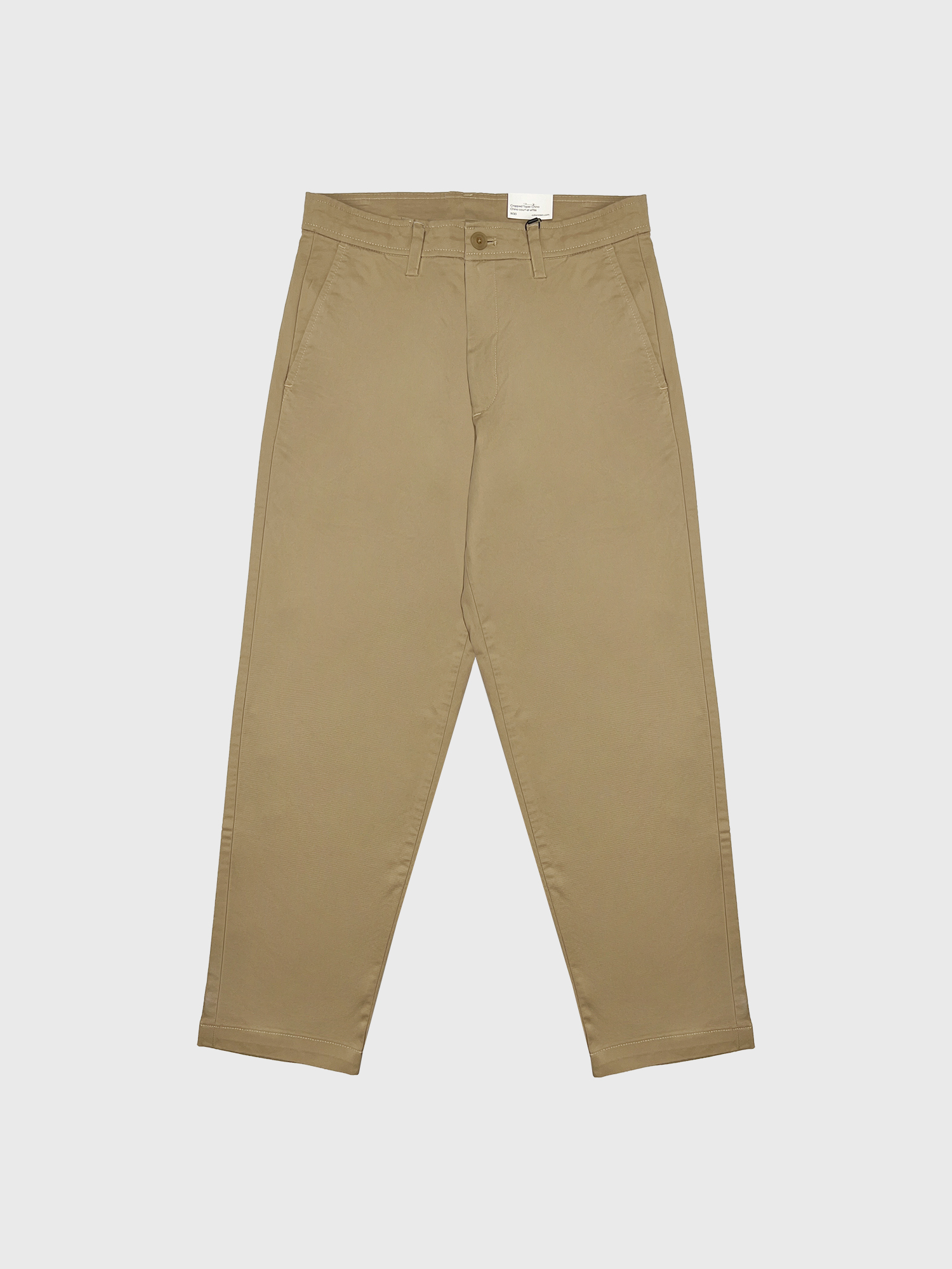 Брюки Calvin Klein Tapered Leg Cropped Chinos Travertine