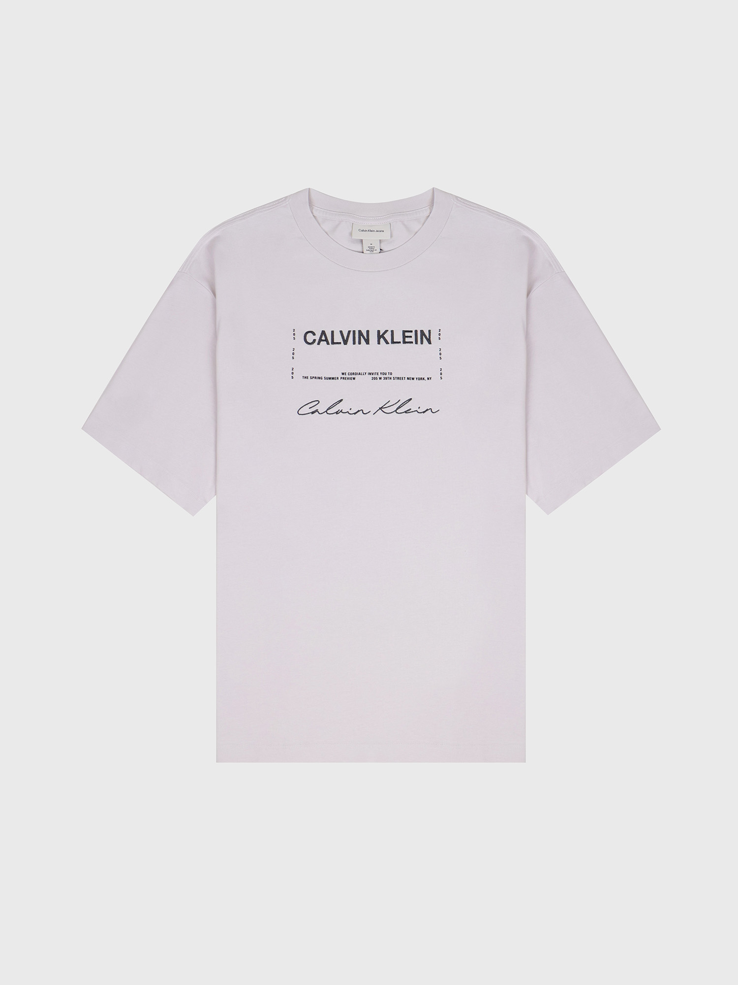 Футболка Calvin Klein Dual Logo Graphic Relaxed White Sand