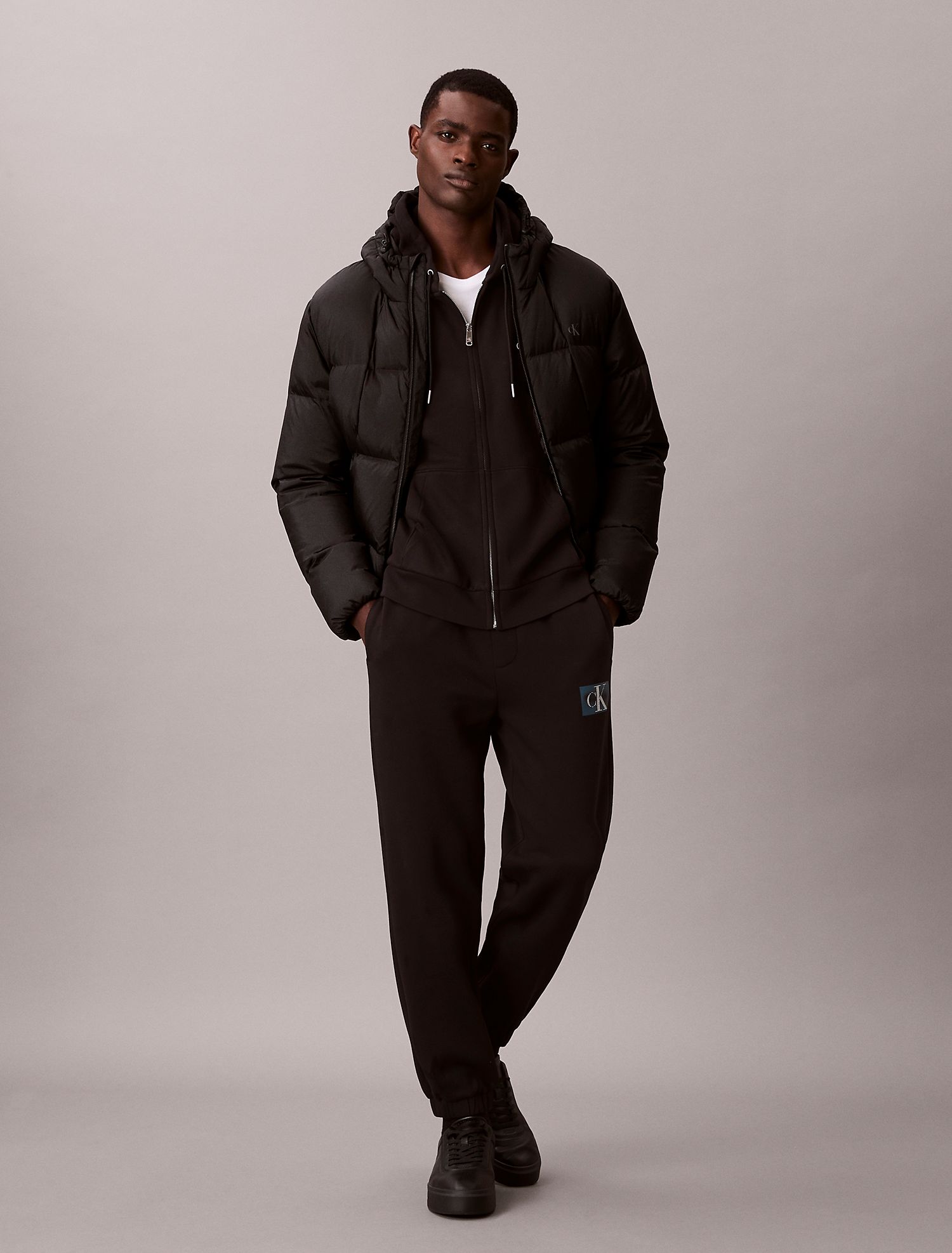 Брюки Calvin Klein Fleece Monogram Graphic Black