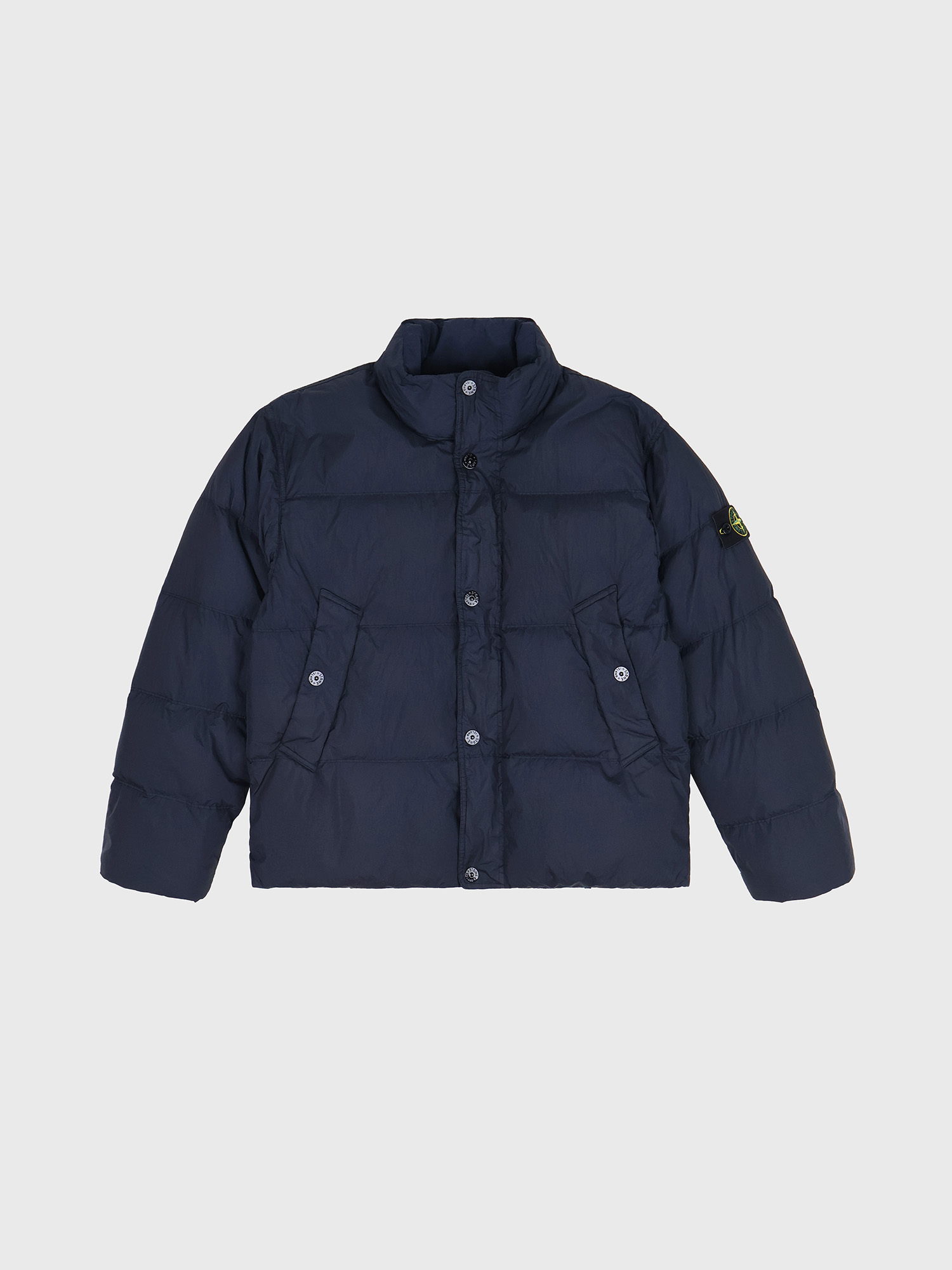 Пуховик Stone Island 4100109 Crinkle Reps Navy Blue