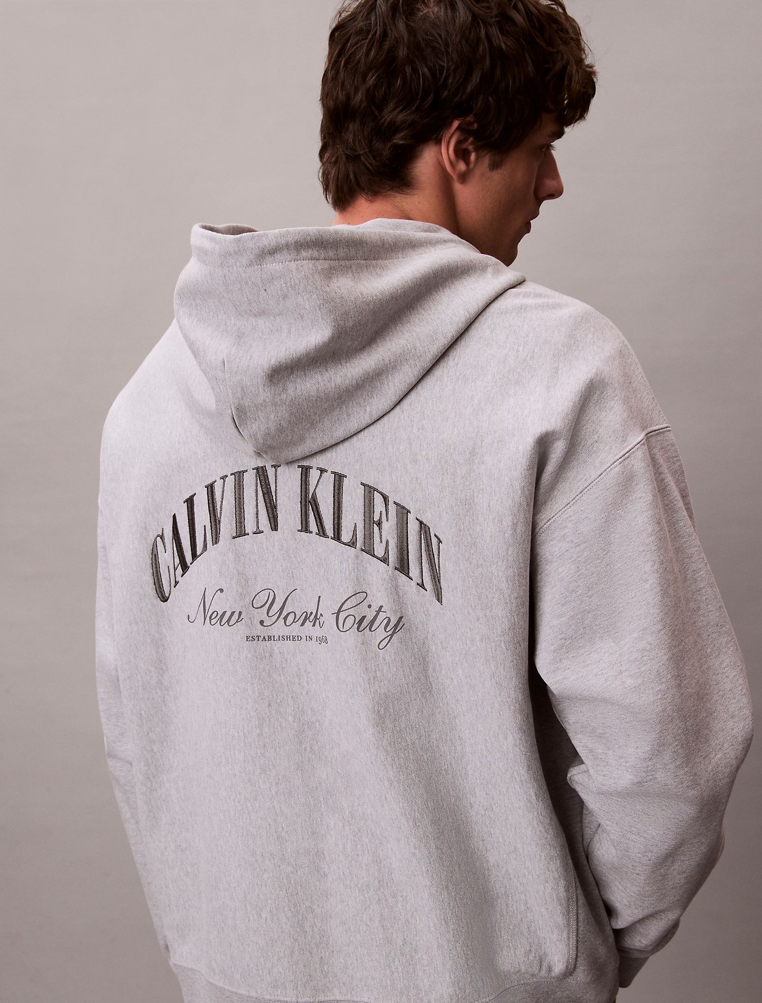 Худи на молнии Calvin Klein Heritage Classic Terry Grey Heather