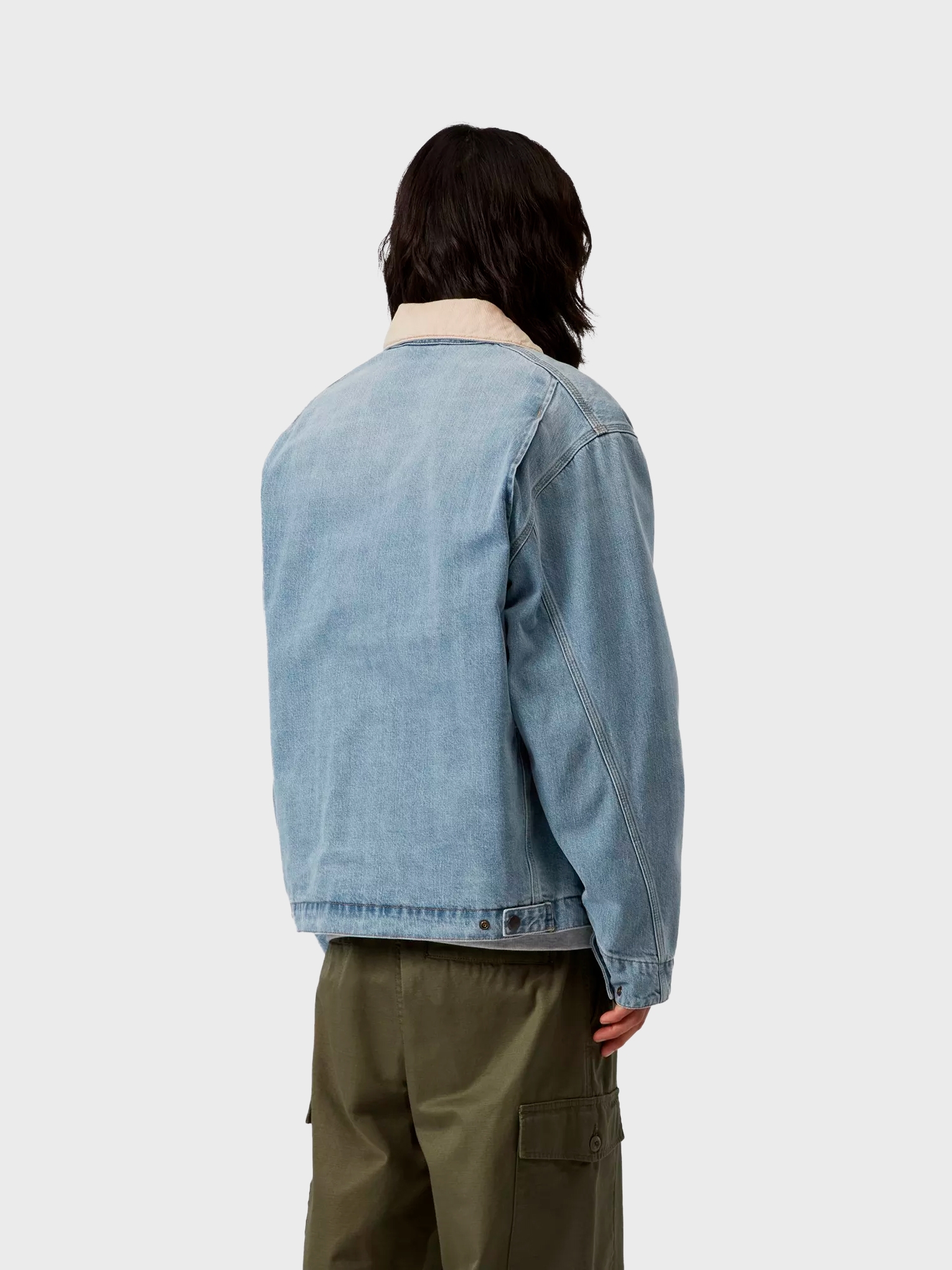 Куртка Carhartt WIP OG Detroit Jacket Blue / Dusty H Brown, Burst washed