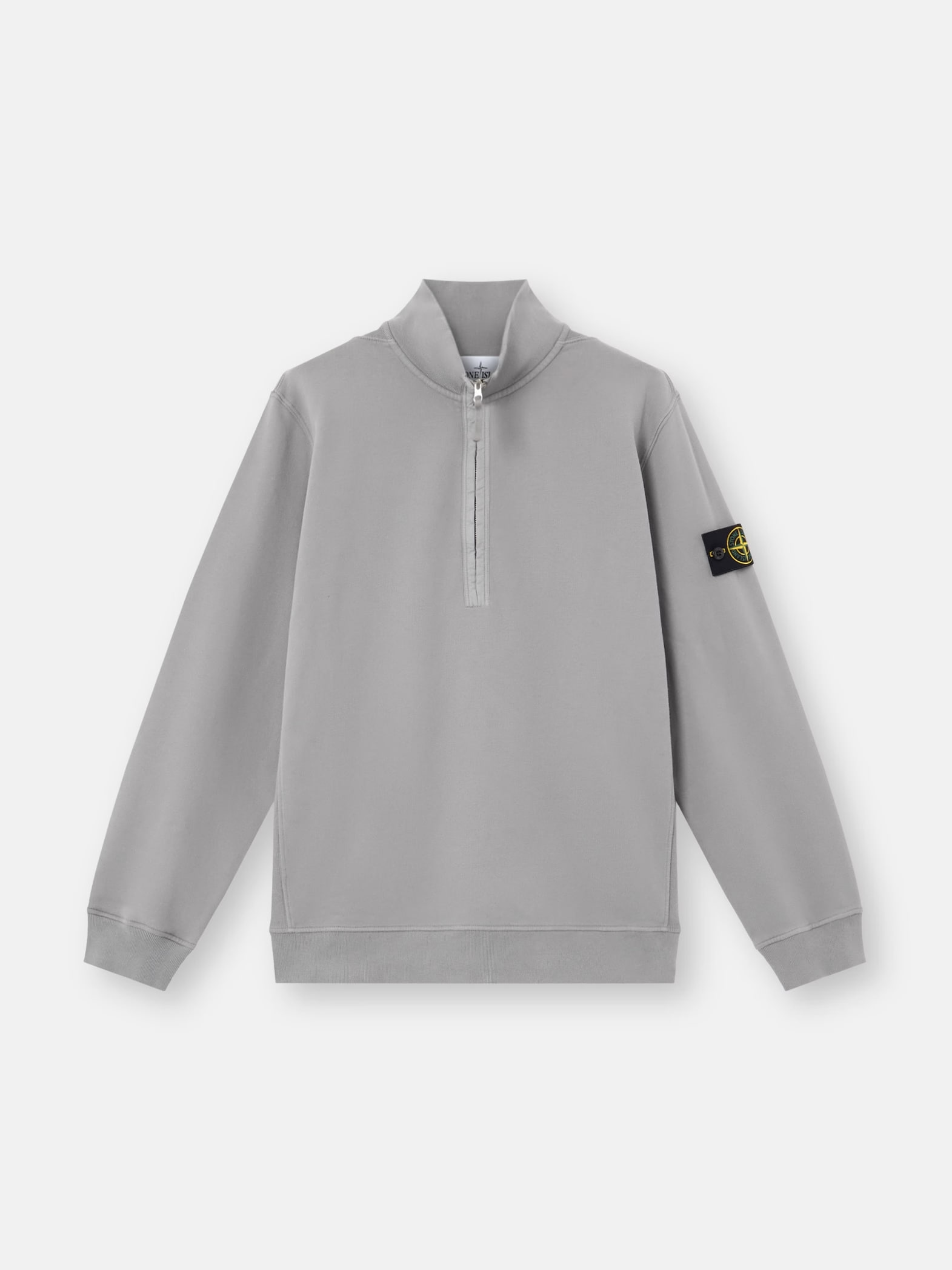 Свитшот на молнии Stone Island 6100068 BRUSHED ORGANIC COTTON FLEECE Grey