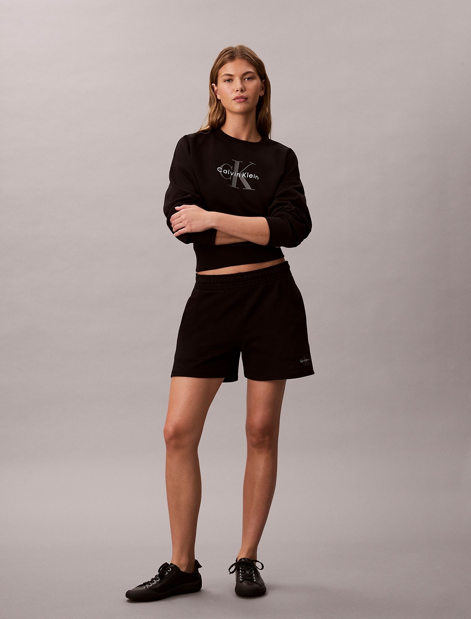 Шорты Calvin Klein Monologo French Terry Shorts Black