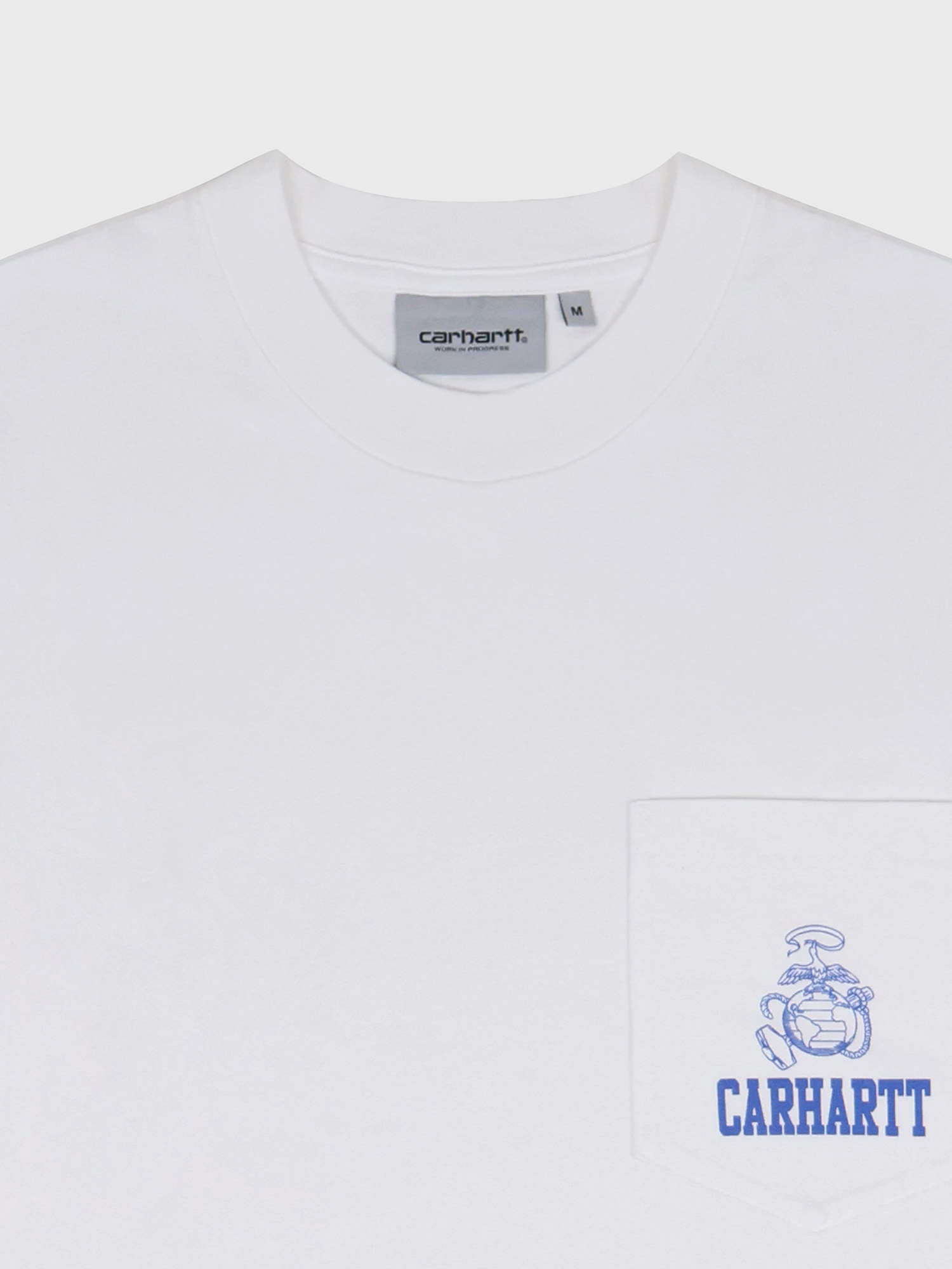 Футболка Carhartt WIP Pond Corps Pocket White Heavy stone wash