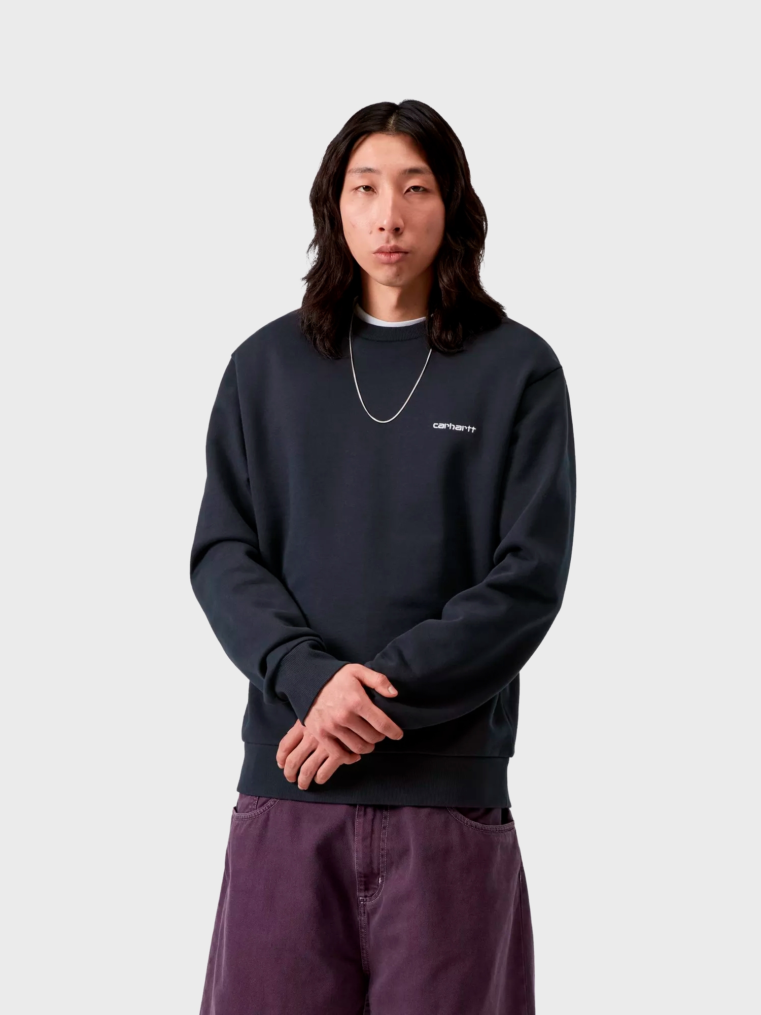 Свитшот Carhartt WIP Script Embroidery Deep Night