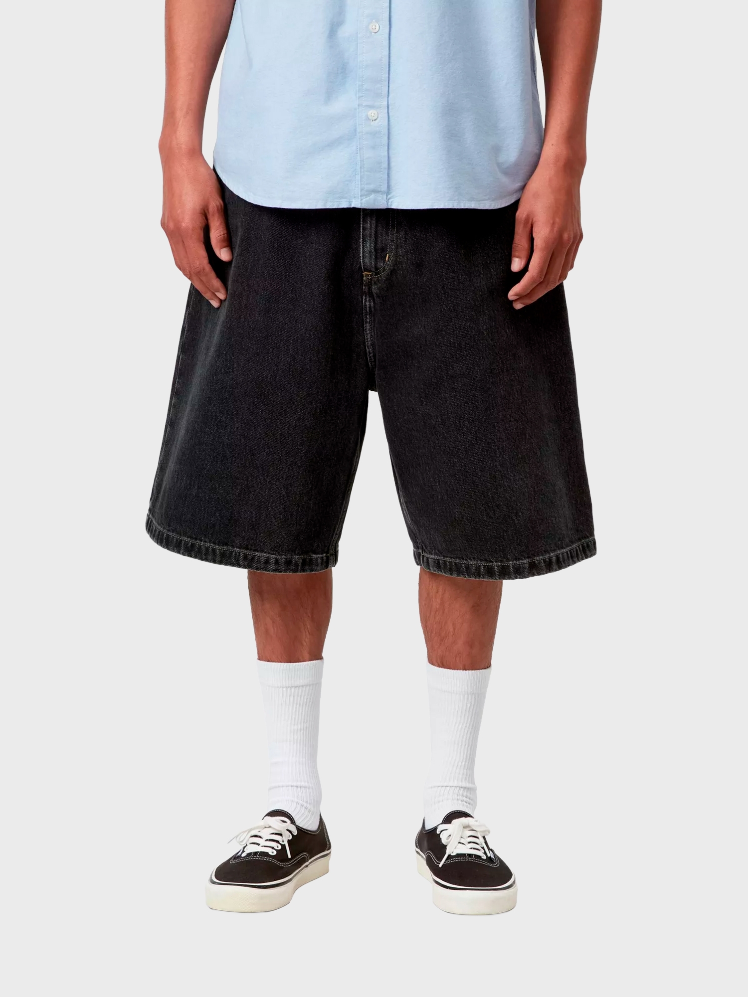 Шорты Carhartt WIP Brandon Black, Stone washed