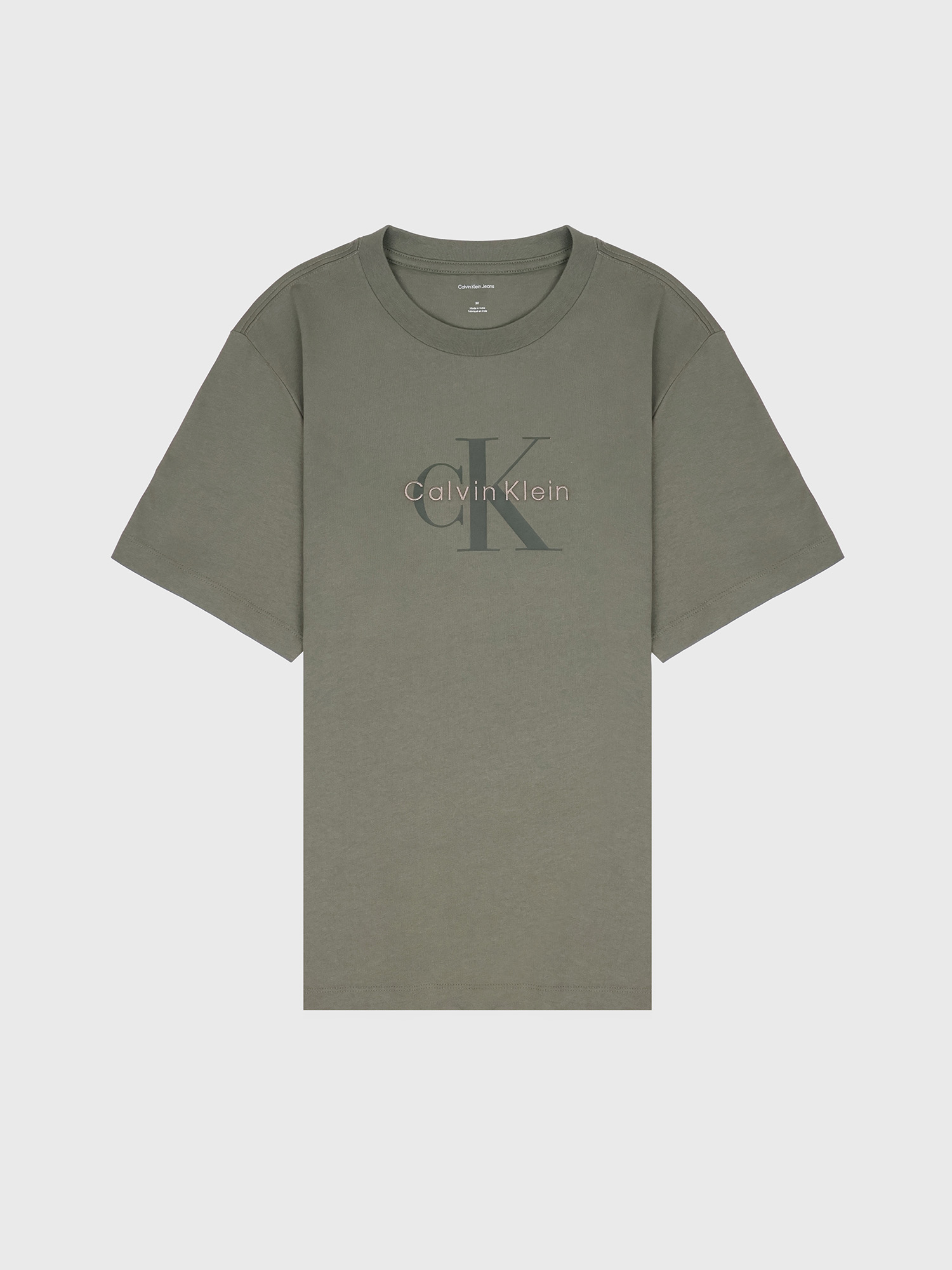 Футболка Calvin Klein Embroidered Monologo Dusty Olive