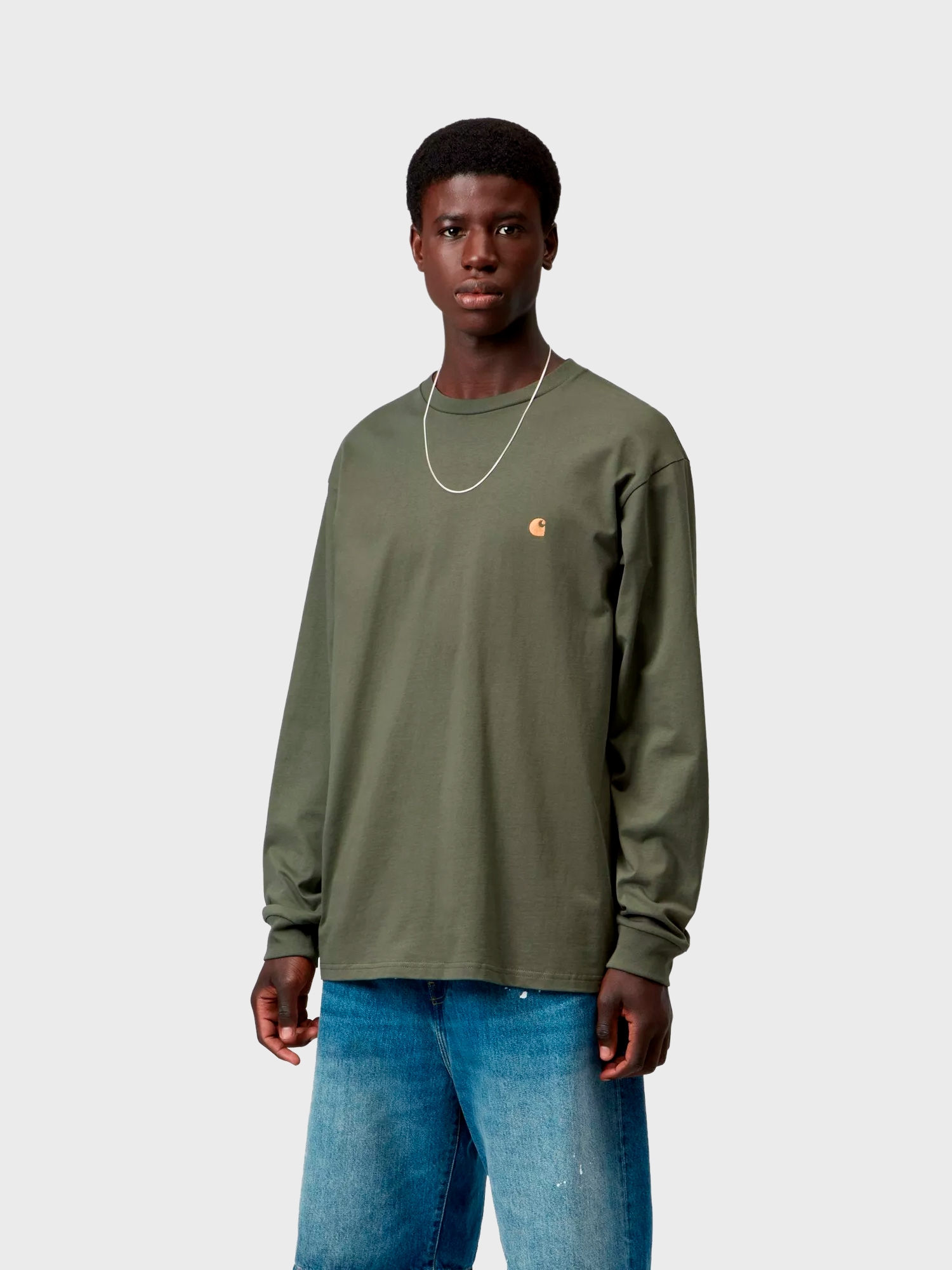 Лонгслив Carhartt WIP Chase Leaf / Gold