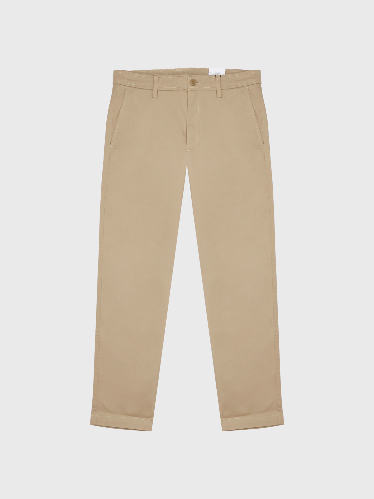 Брюки Calvin Klein Tapered Leg Cropped Chinos Travertine