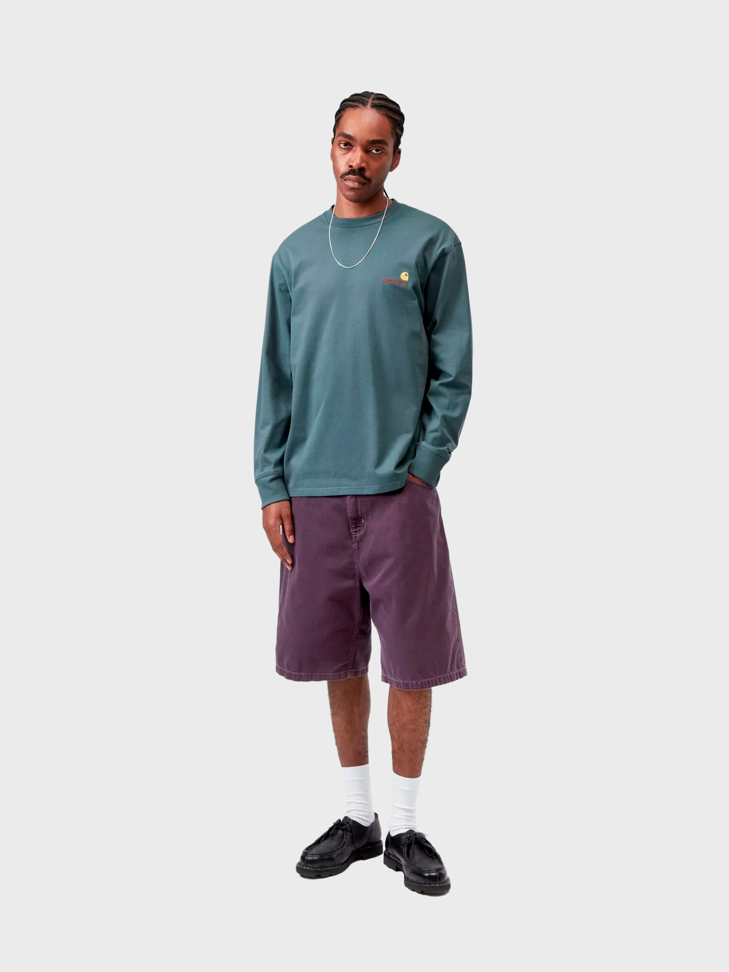 Лонгслив Carhartt WIP American Script Office Blue
