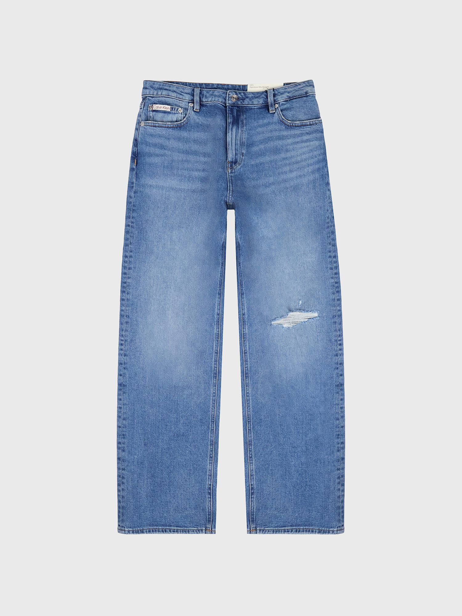 Джинсы Calvin Klein 90s Straight Jeans Runaway Blue Destroyed