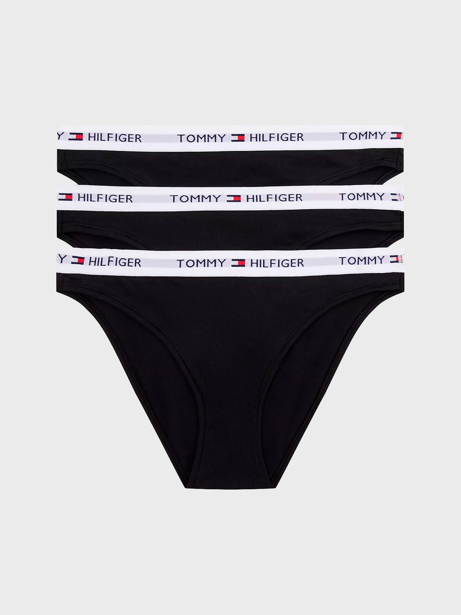 Женские трусы-бикини Tommy Hilfiger Tommy Logo Bikini Brief 3-Pack Black