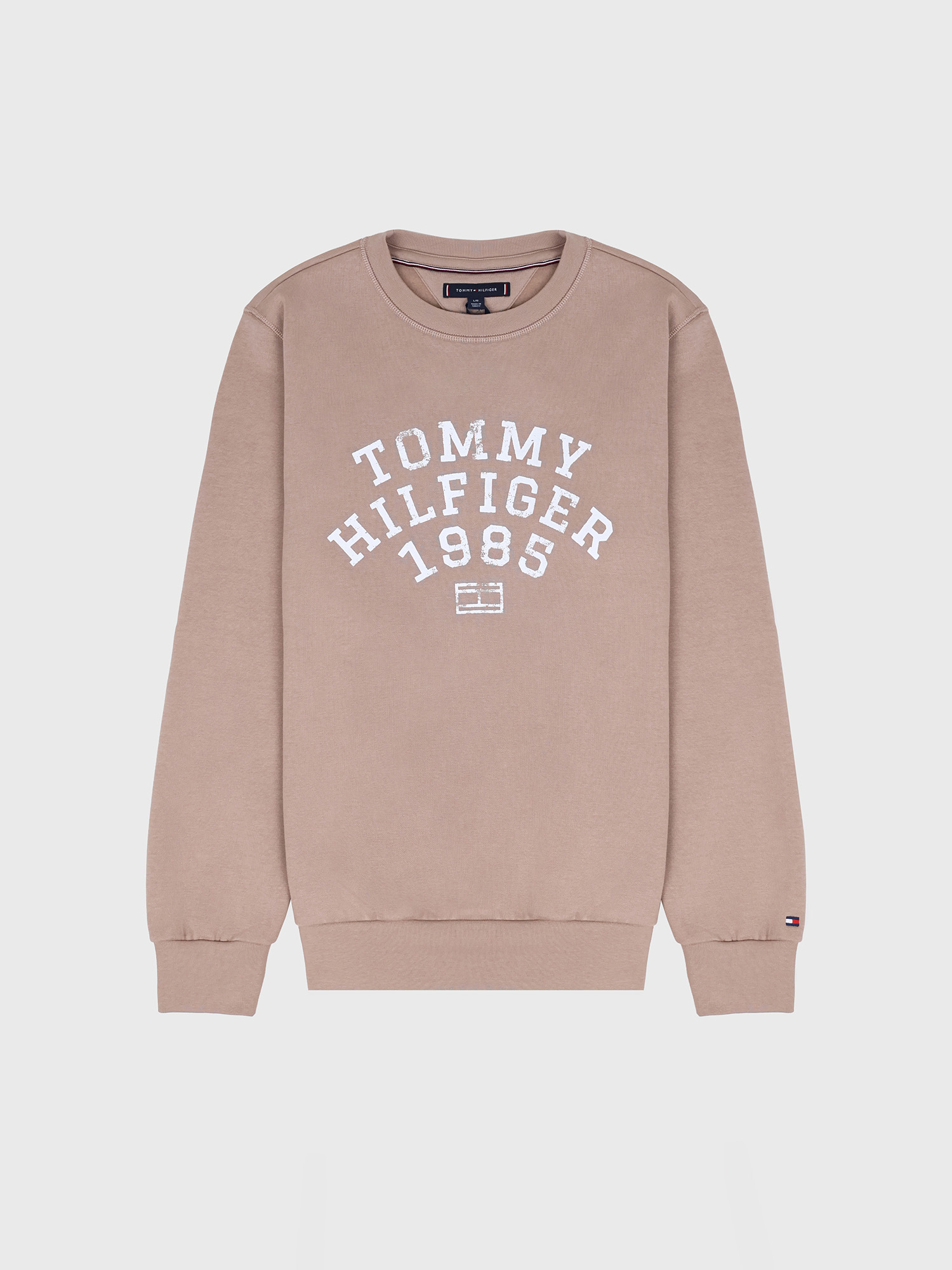 Свитшот Tommy Hilfiger Arch Logo Flex Fleece Coastal Taupe