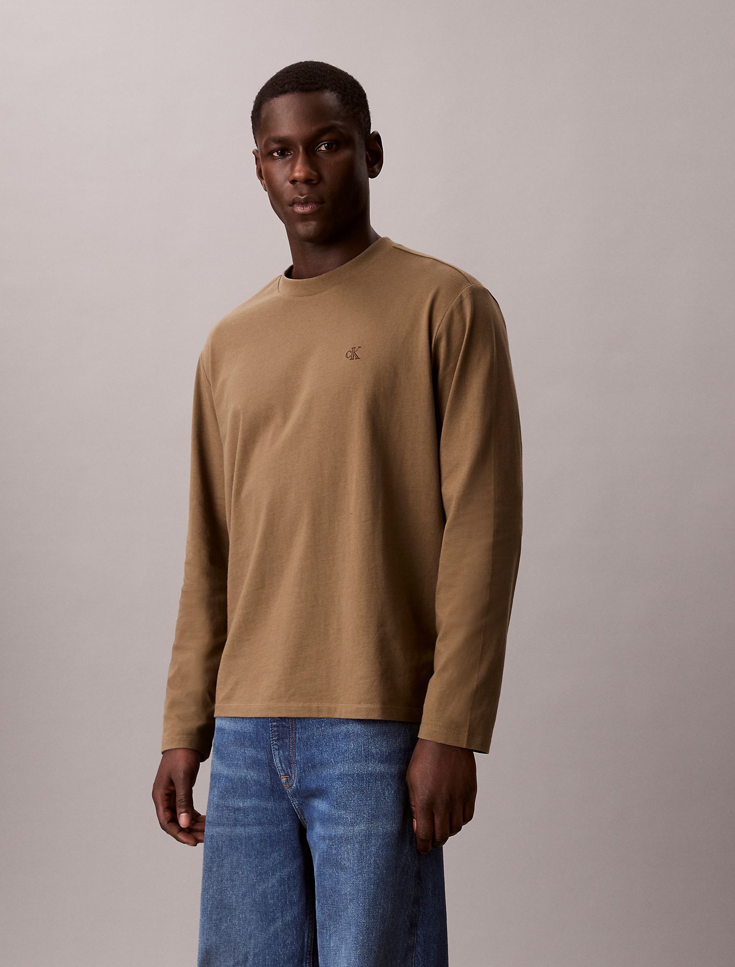 Лонгслив Calvin Klein Monogram Relaxed Capers
