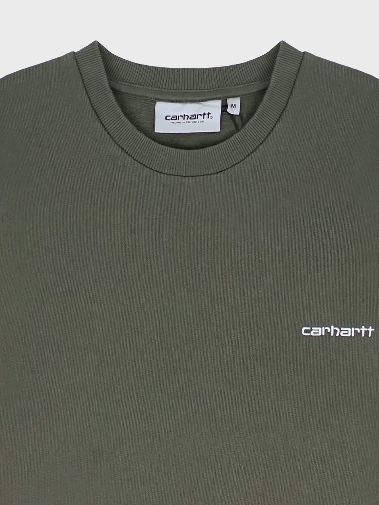 Свитшот Carhartt WIP Script Embroidery Leaf / White