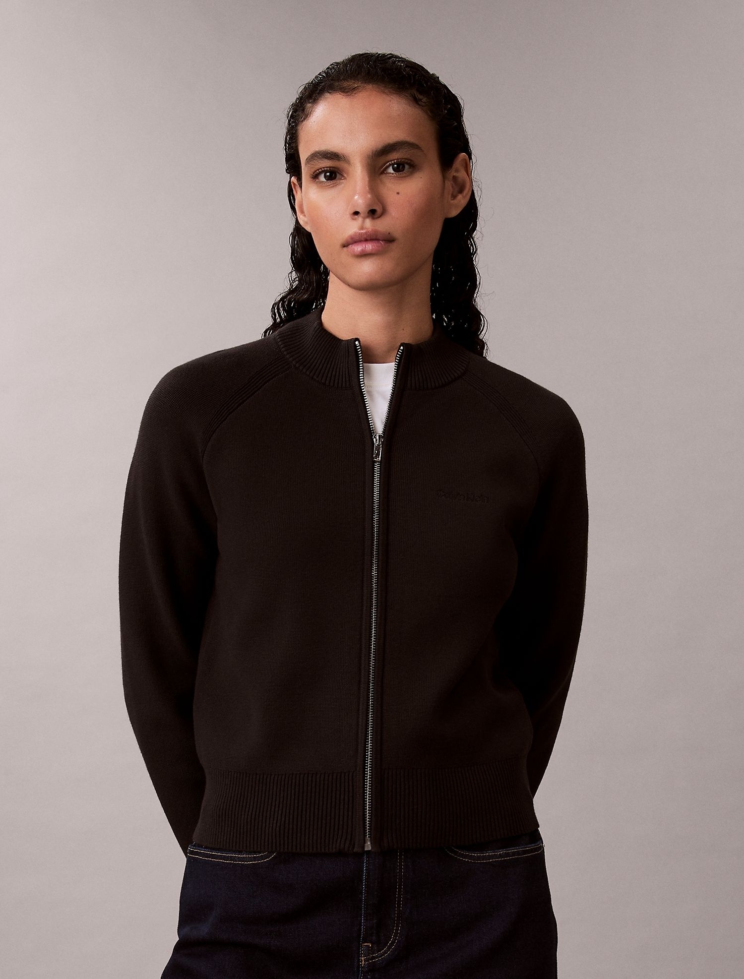Свитер Calvin Klein Tech Knit Zip Sweater Black