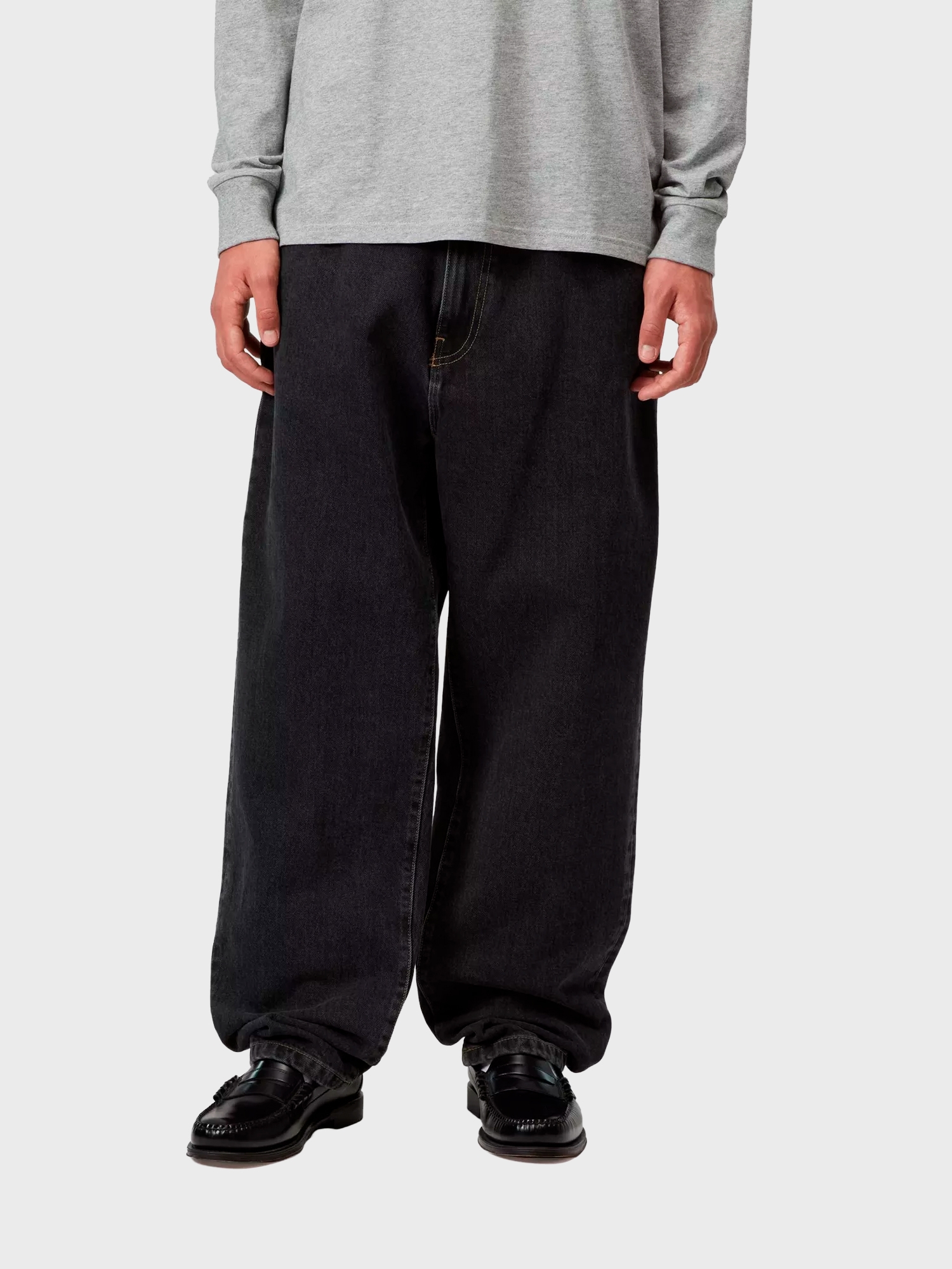 Джинсы Carhartt WIP Aaron Black, Stone washed