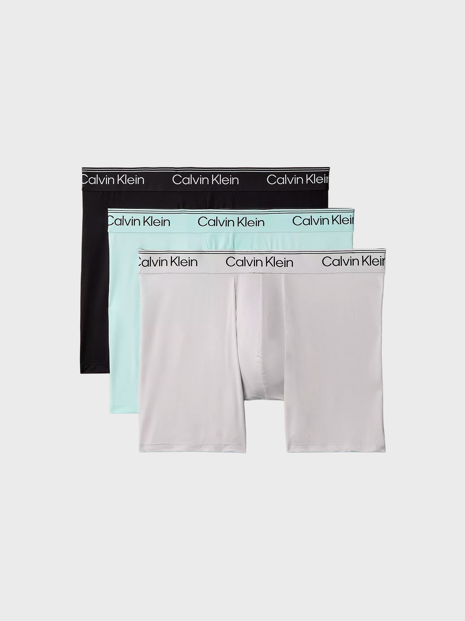 Мужские трусы боксеры-брифы Calvin Klein Microfiber Stretch Feel the Mint Multi
