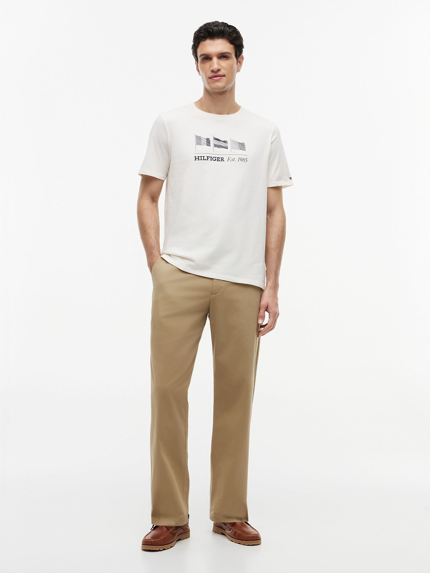 Футболка Tommy Hilfiger Multi-Flag Logo Ivory Petal