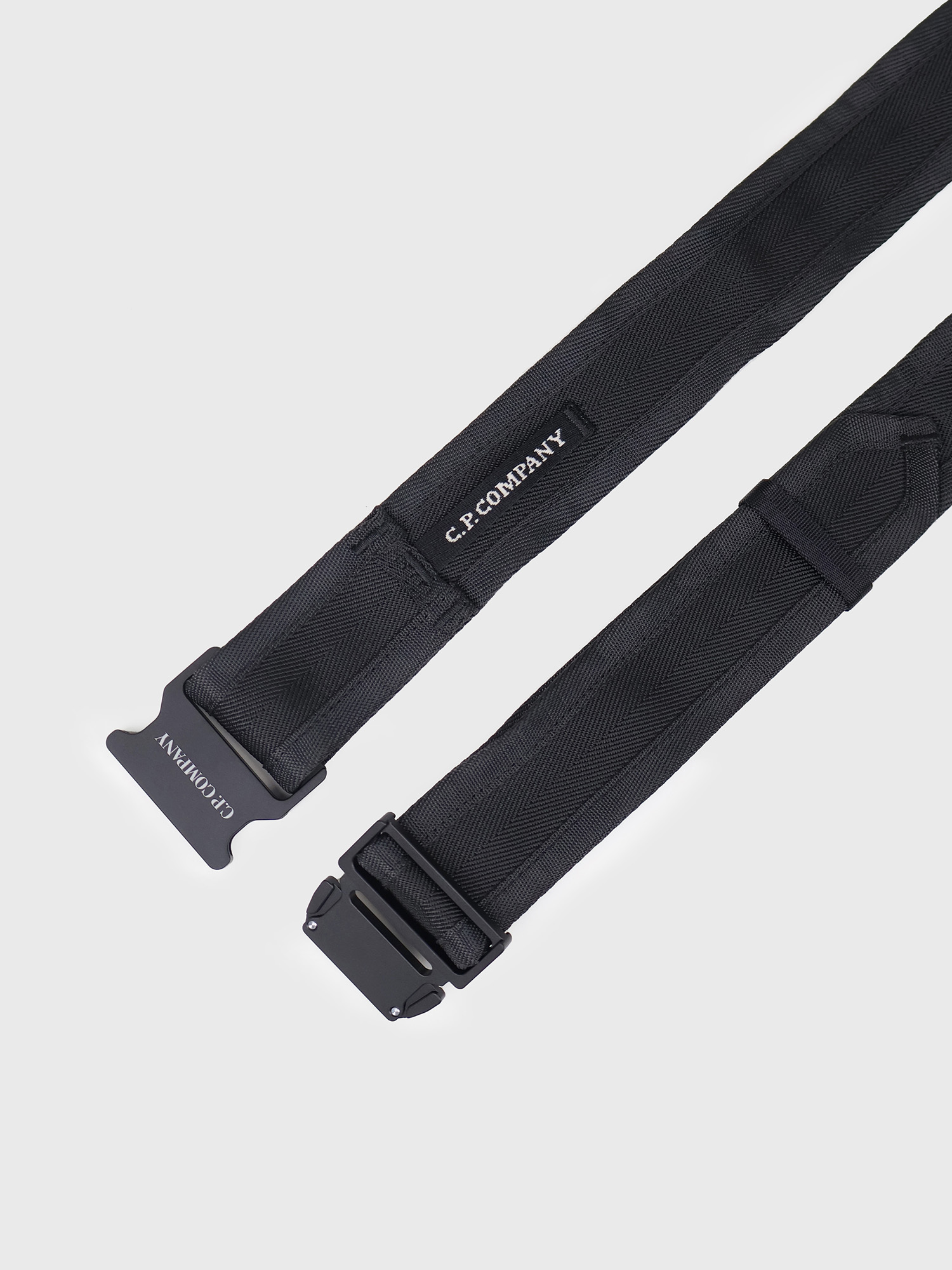 Ремень C.P. Company Herringbone Tape Embroidery Logo Black