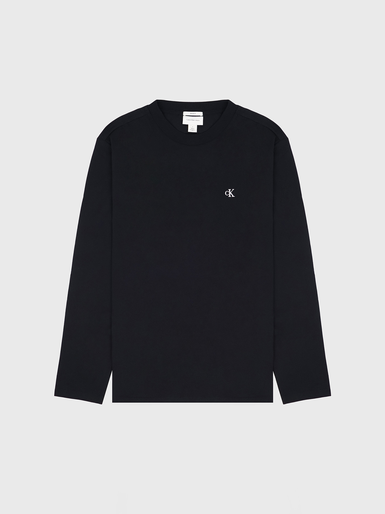 Лонгслив Calvin Klein Monogram Relaxed Bright Black