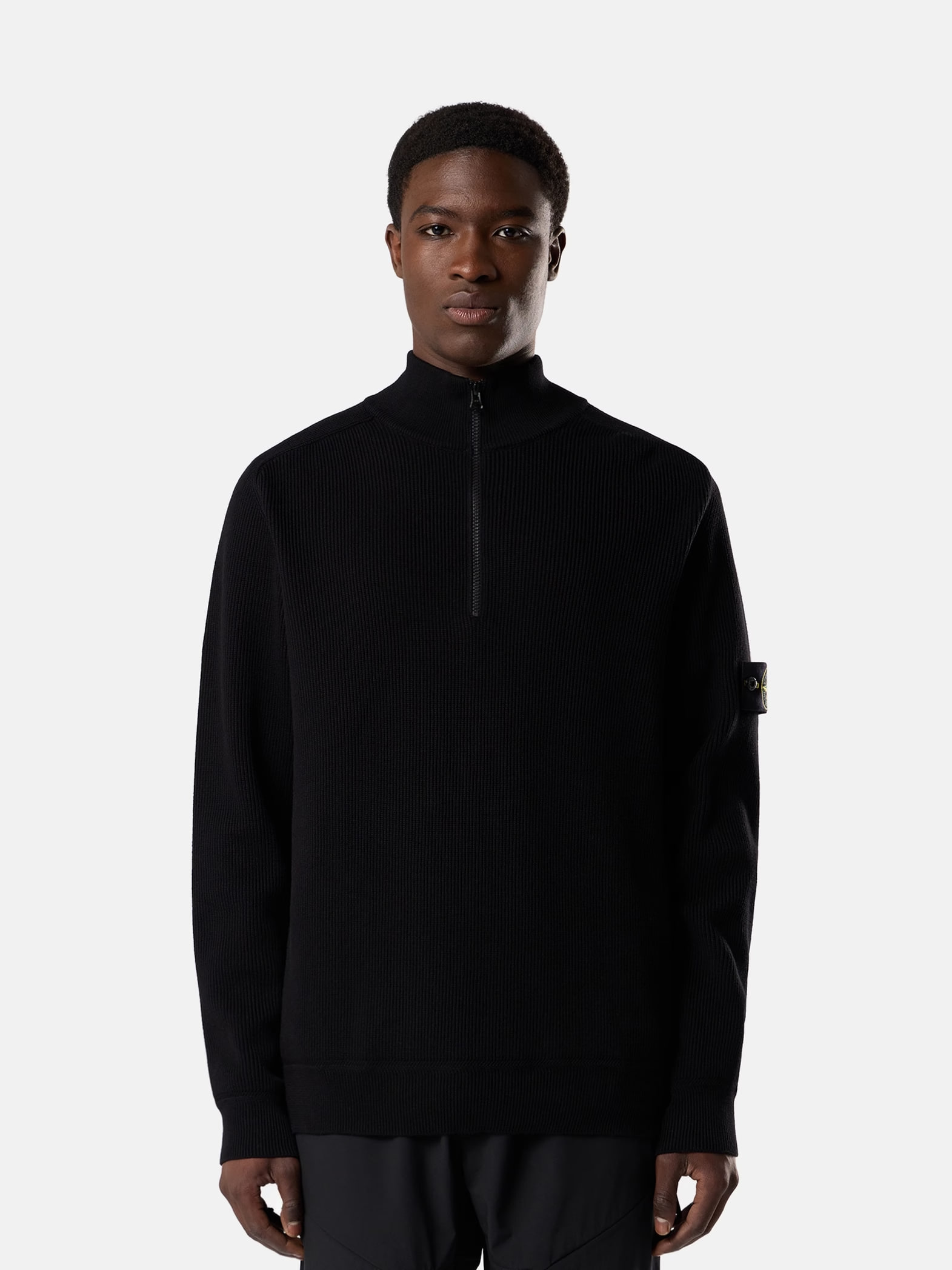 Свитер Stone Island 5100124 RIBBED SOFT ORGANIC COTTON Black