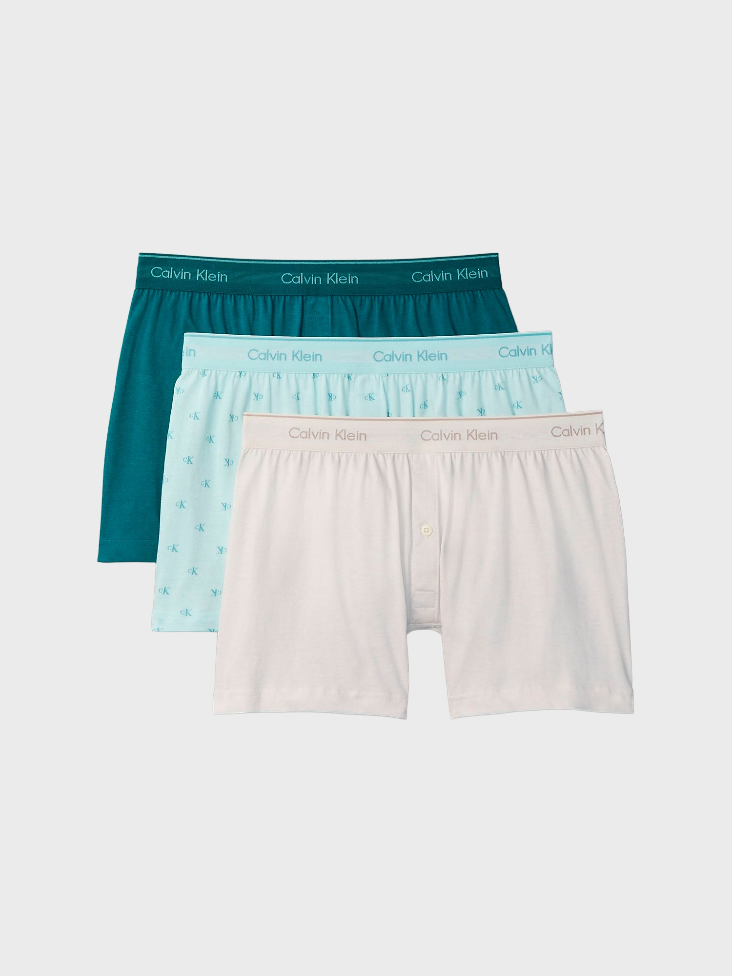 Мужские трусы боксеры Calvin Klein Cotton Classics Knit Aqua Bar Multi