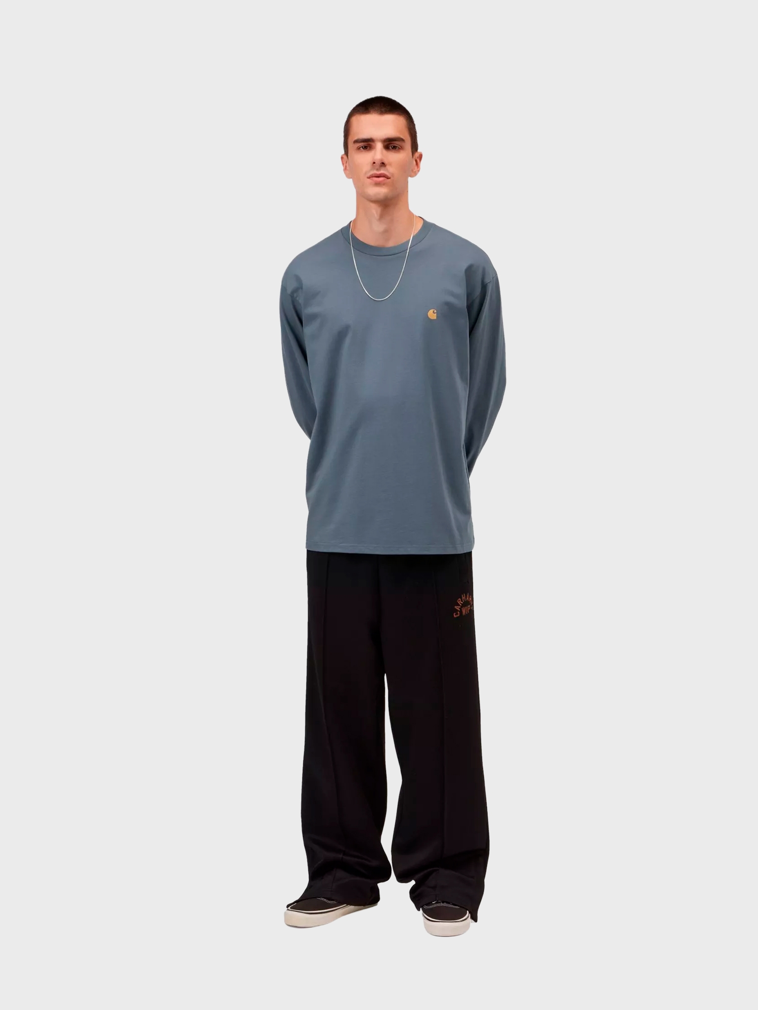 Лонгслив Carhartt WIP Chase Icesheet / Gold