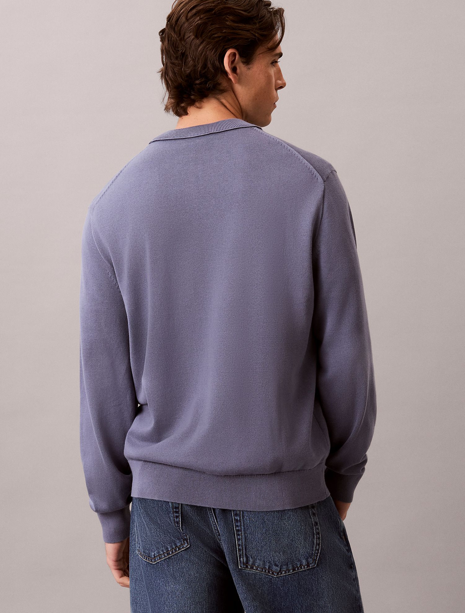 Свитер Calvin Klein Cotton Monologo Graphic Relaxed Grisaille