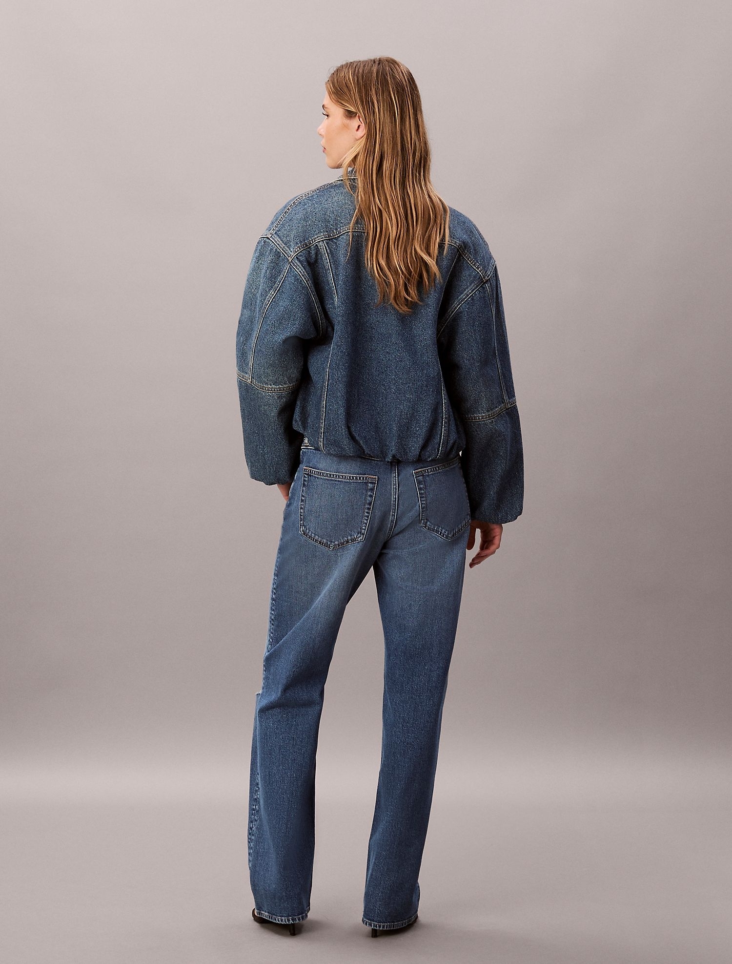 Джинсы Calvin Klein 90s Straight Jeans Runaway Blue Destroyed