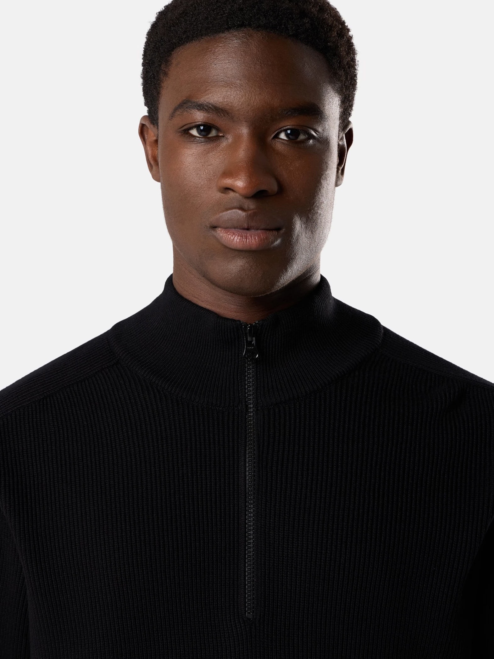 Свитер Stone Island 5100124 RIBBED SOFT ORGANIC COTTON Black