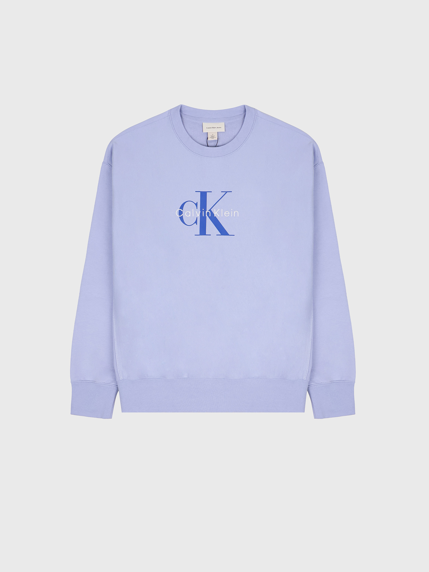 Свитшот Calvin Klein Premium Terry Monogram Logo Relaxed Casual Blue