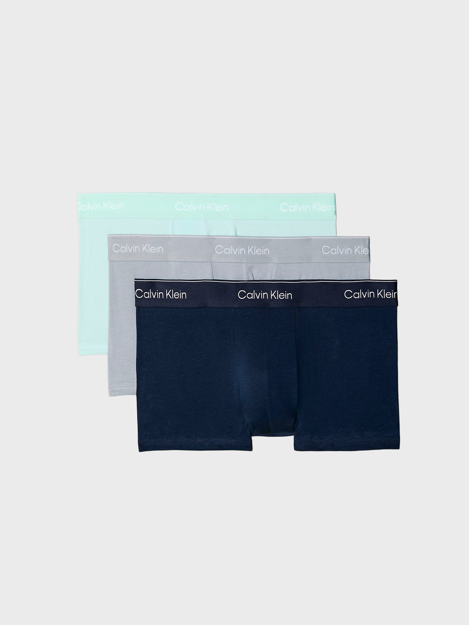 Мужские трусы боксеры-транки Calvin Klein Icon Cotton Stretch Low Rise Shoreline Multi