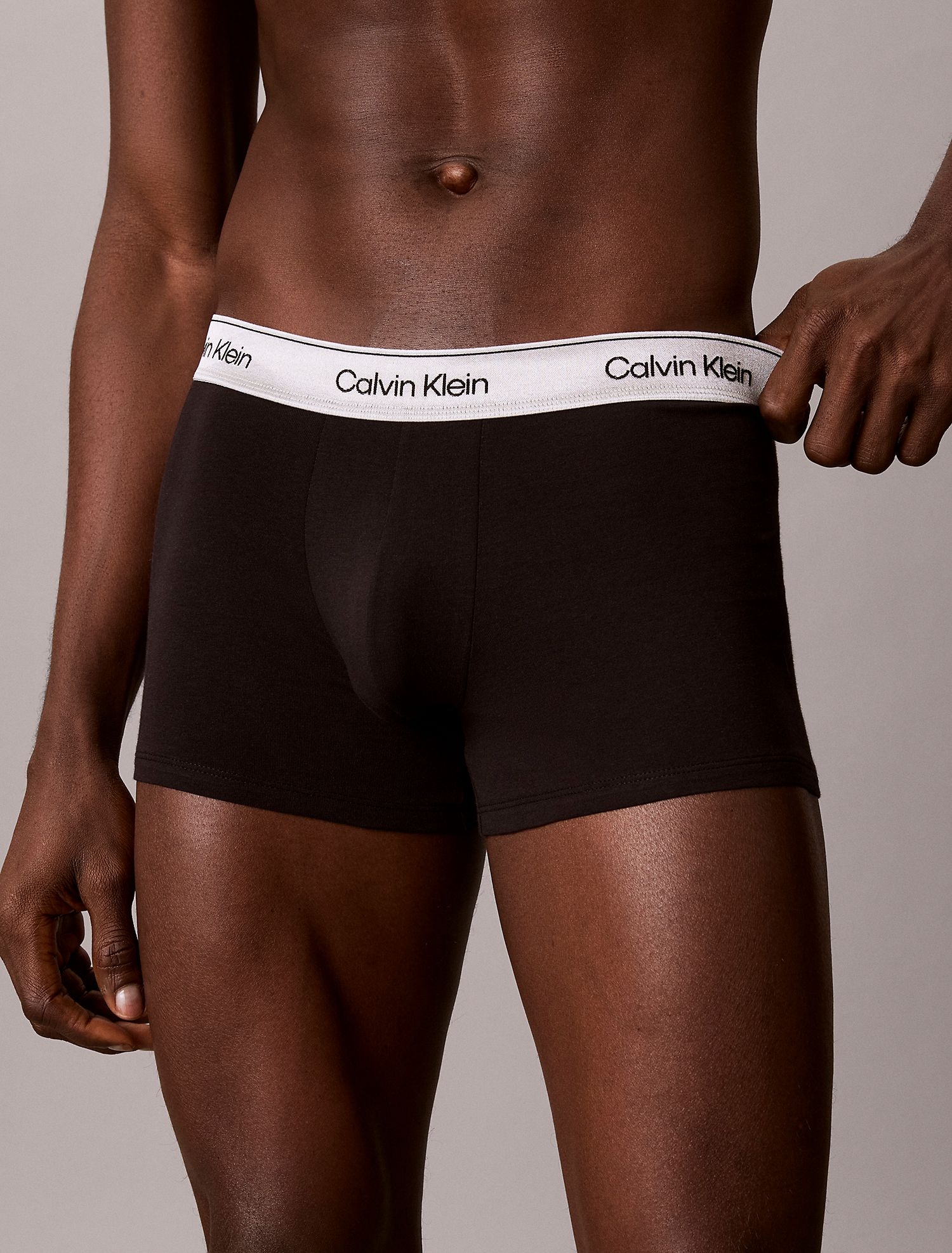 Мужские трусы боксеры-транки Calvin Klein Icon Cotton Stretch Limited Edition Silver Haze Multi