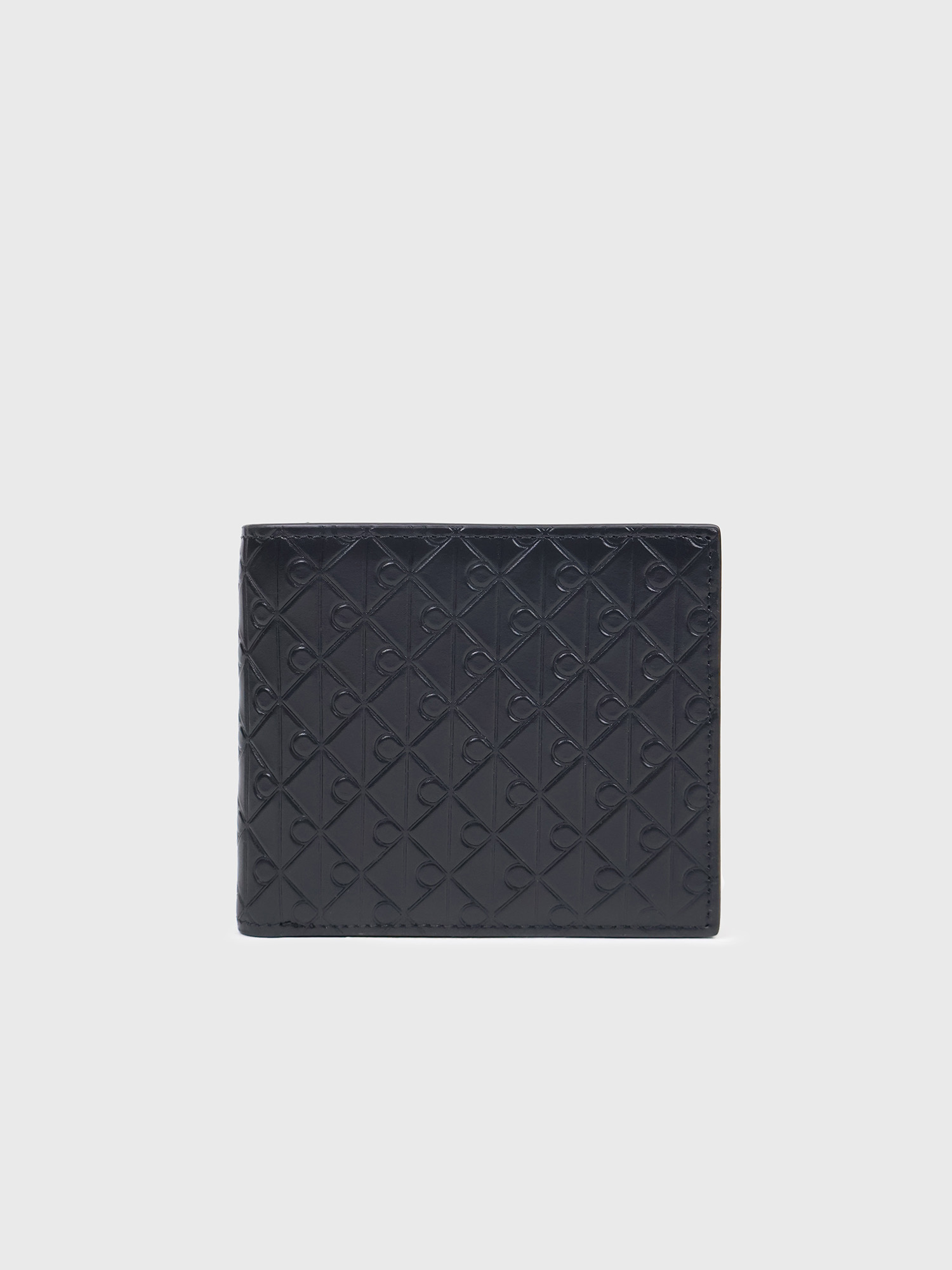 Кошелек Calvin Klein Embossed Allover Monogram Bifold Wallet with Coin Pouch Black